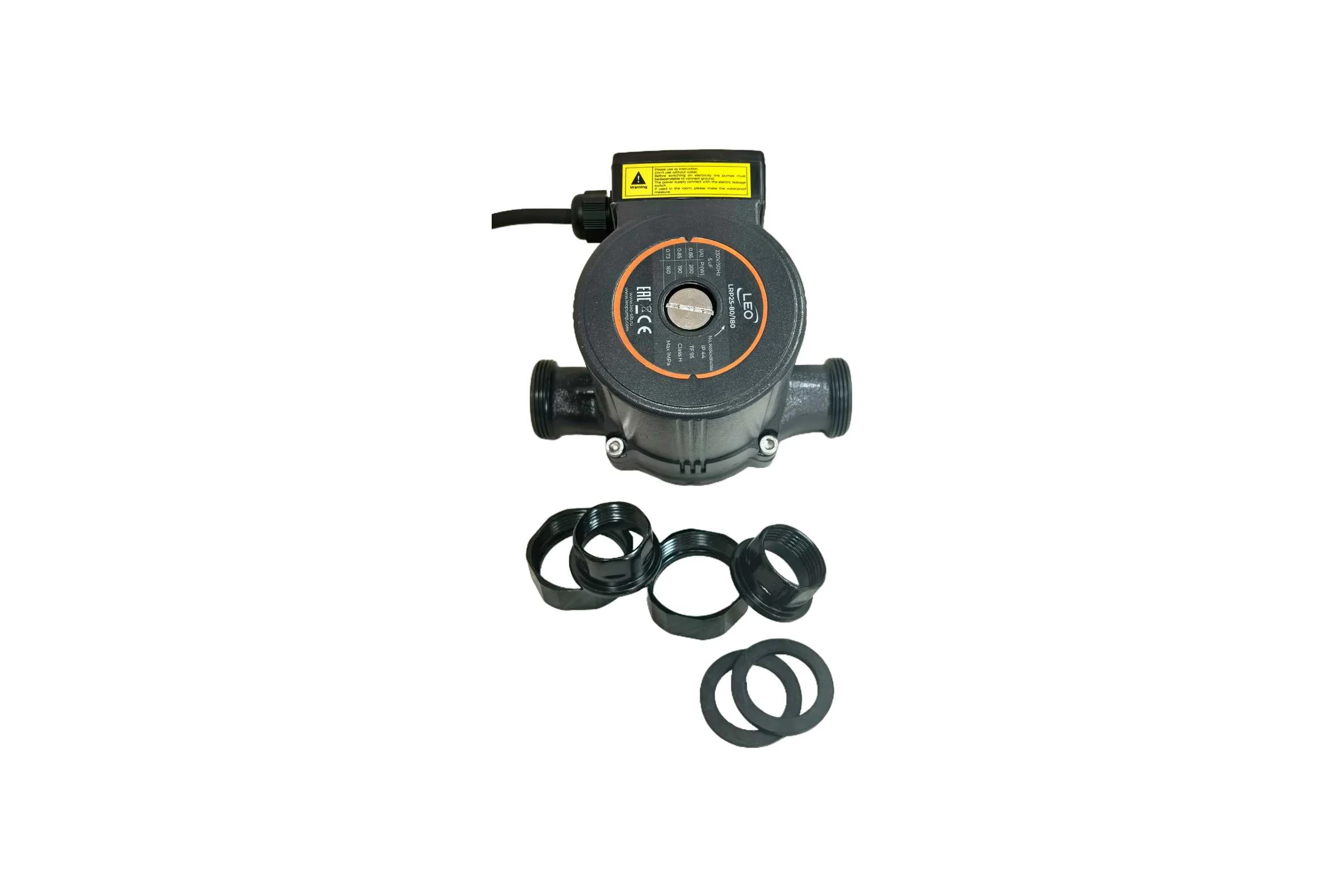 Циркуляционный насос LEO LRP 25-80/180, 160/190/200 Вт, 220В, Q 60/100/120 лмин, Hmax 5.5/6.5/7.1 м 904