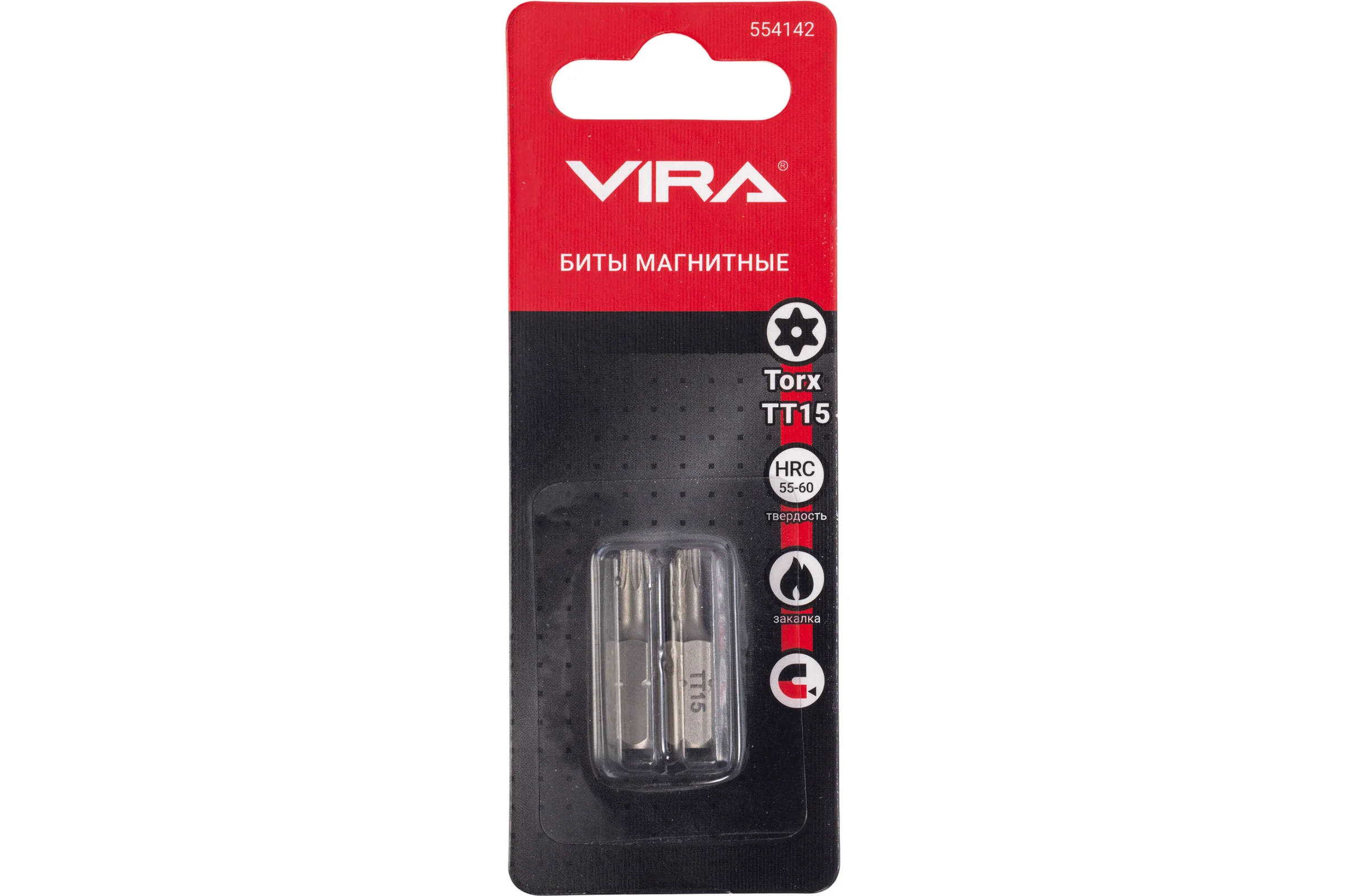 Биты магнитные VIRA CR-V TORX T15 25 мм 2 шт 554142