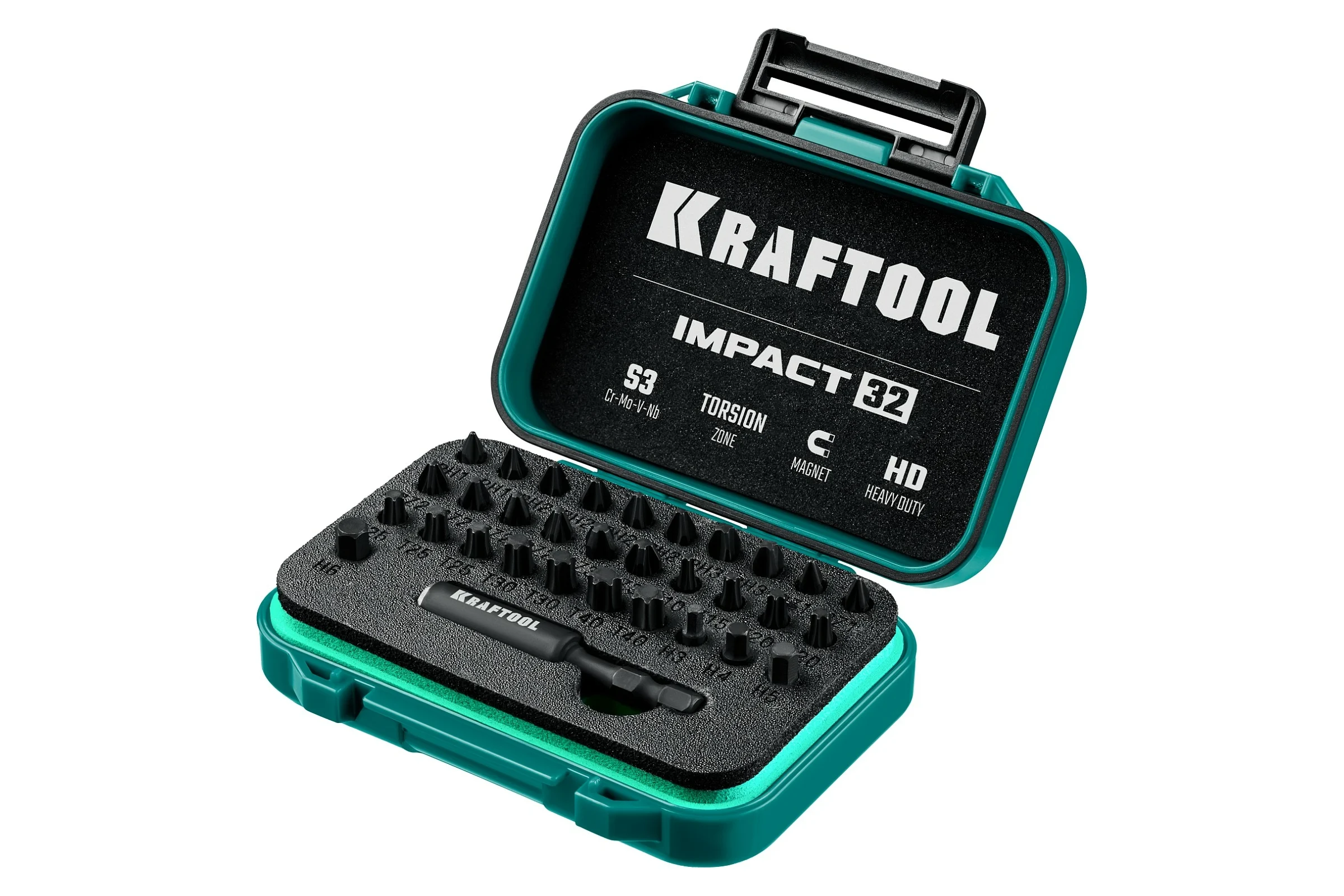 Набор бит ударных торсионных Impact 32 предмета KRAFTOOL 26066-H32