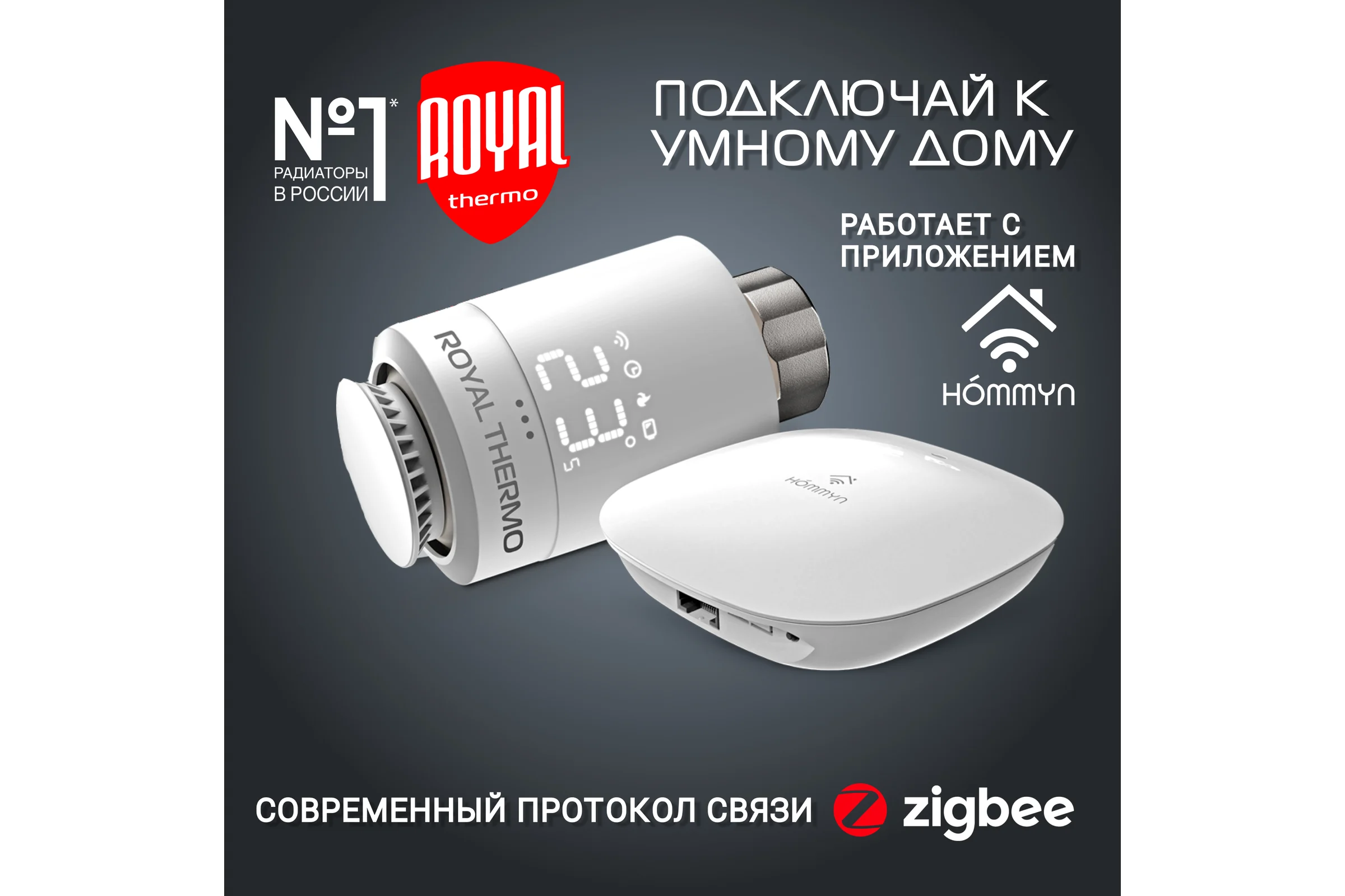 Стартовый набор для управления отоплением Royal Thermo белый НС-1402594