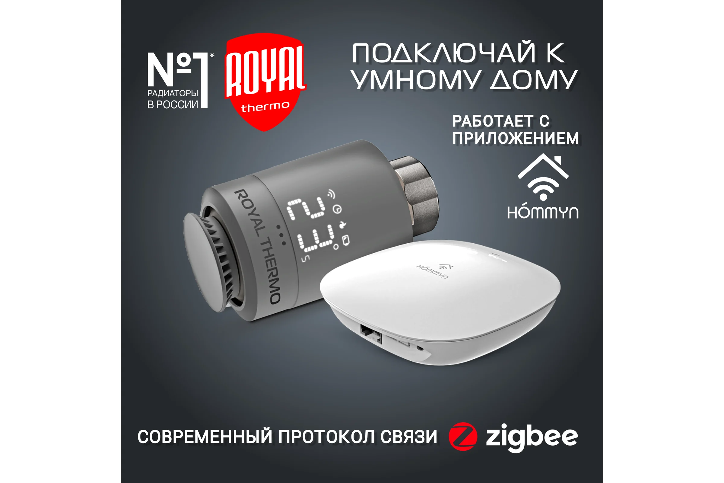 Стартовый набор для управления отоплением Royal Thermo серебристый НС-1402597
