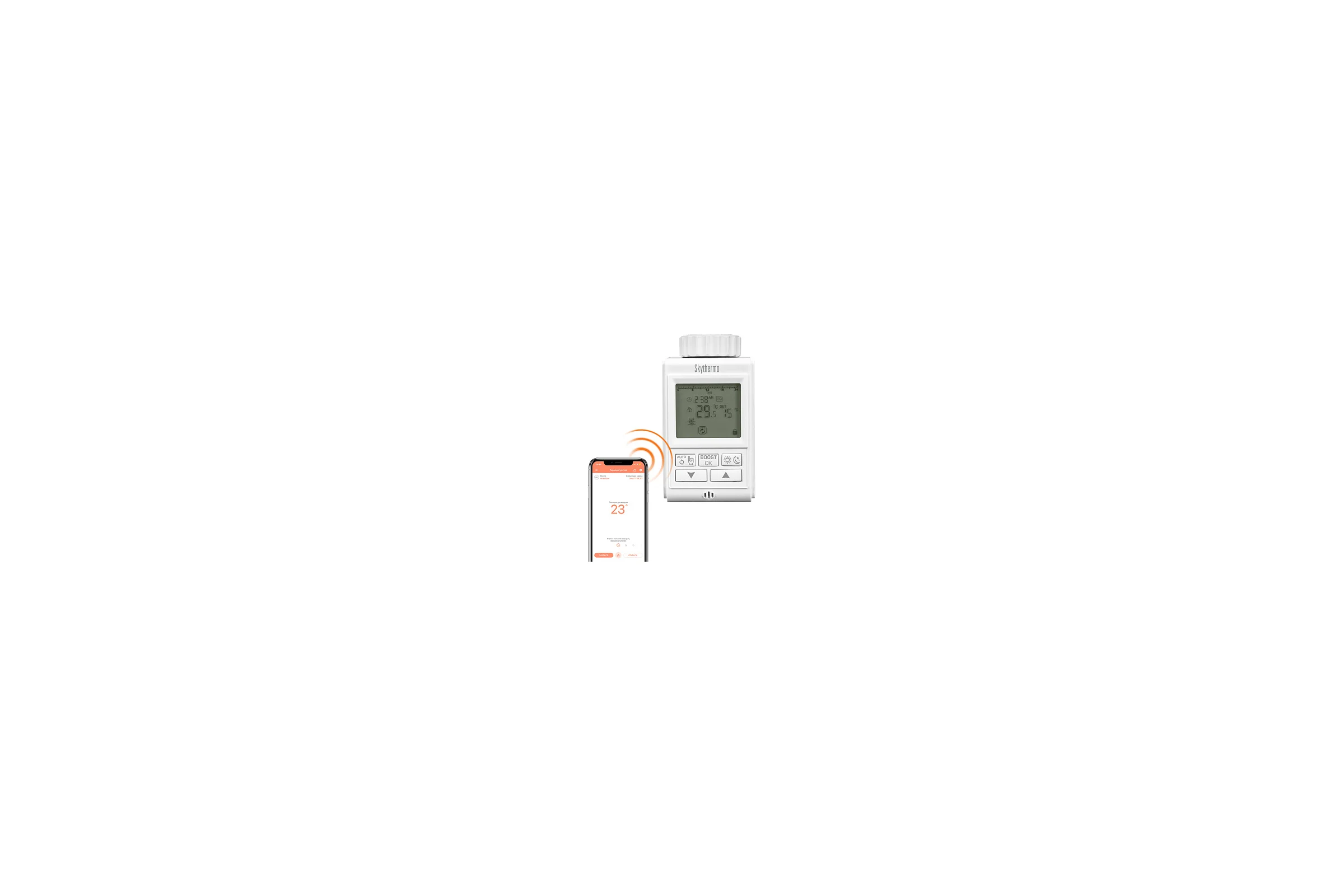 Умный терморегулятор для радиатора Redmond SkyThermo RST-191S