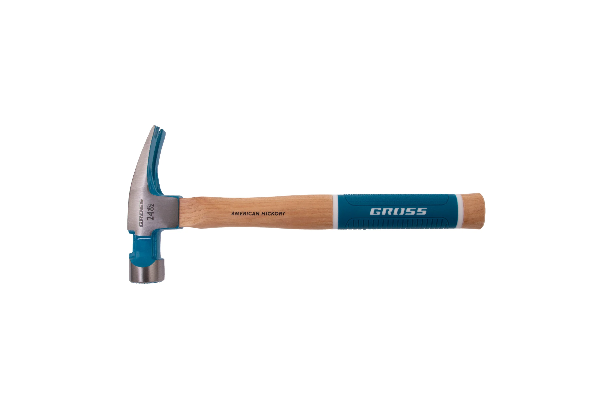 Молоток-гвоздодер GROSS 680 г, угол 75, магнит, обрезиненная рукоятка american hickory 10425