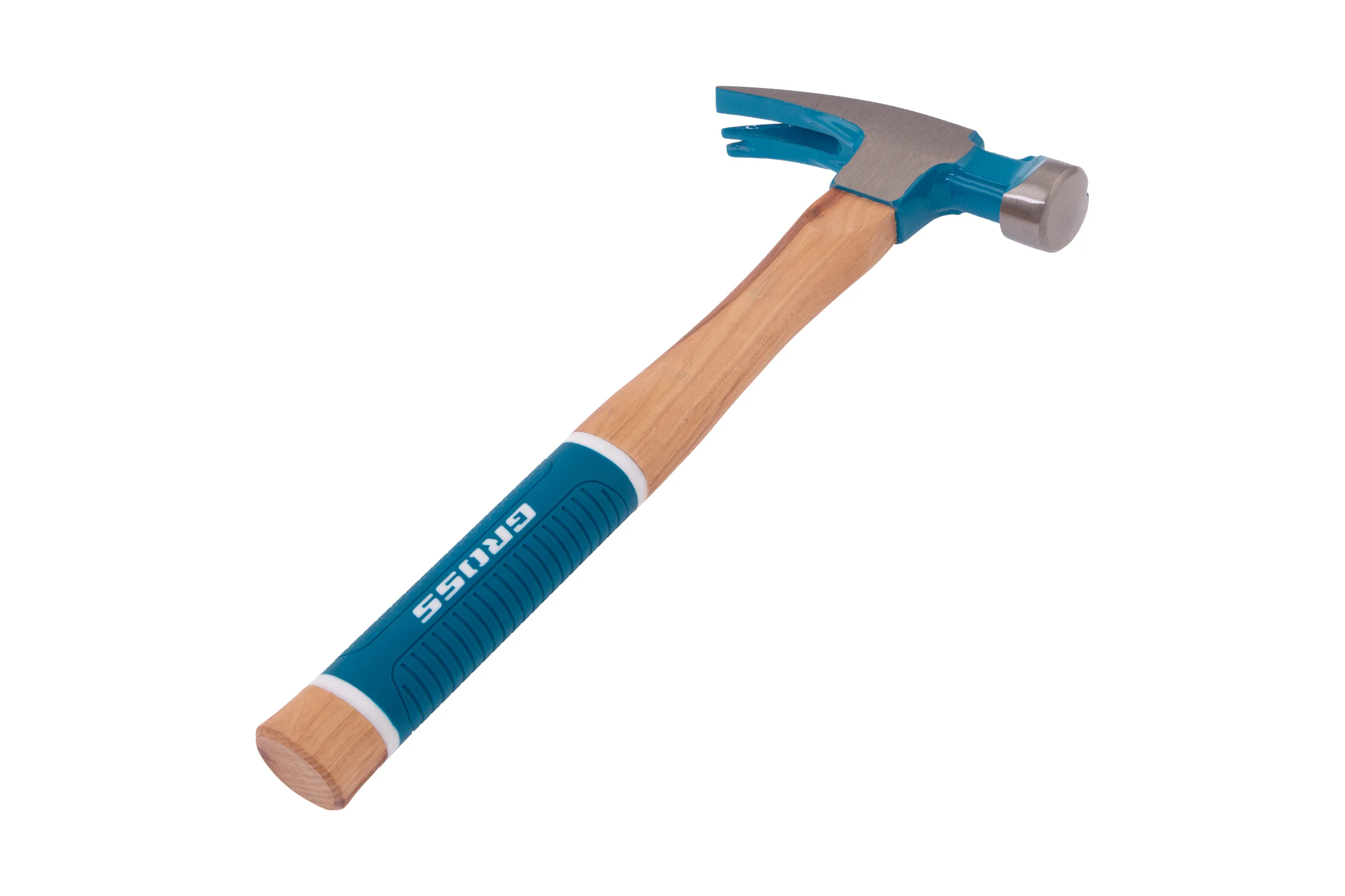 Молоток-гвоздодер GROSS 560 г, угол 75, магнит, обрезиненная рукоятка american hickory 10419