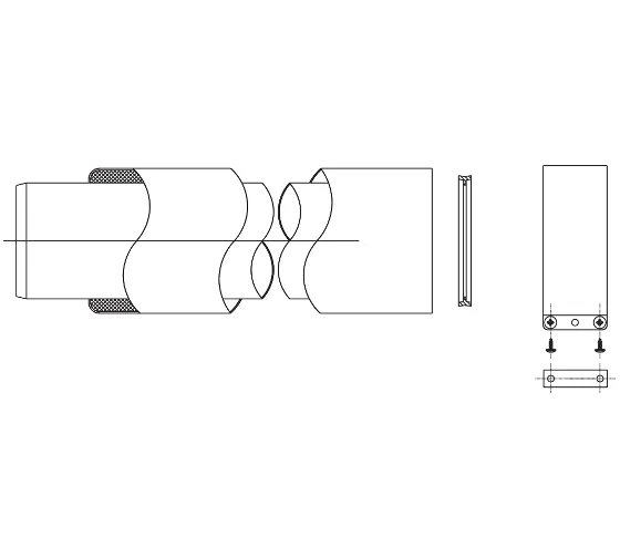 Удлинение изолированное M/F (80/100; 1000 мм) Ariston 705771