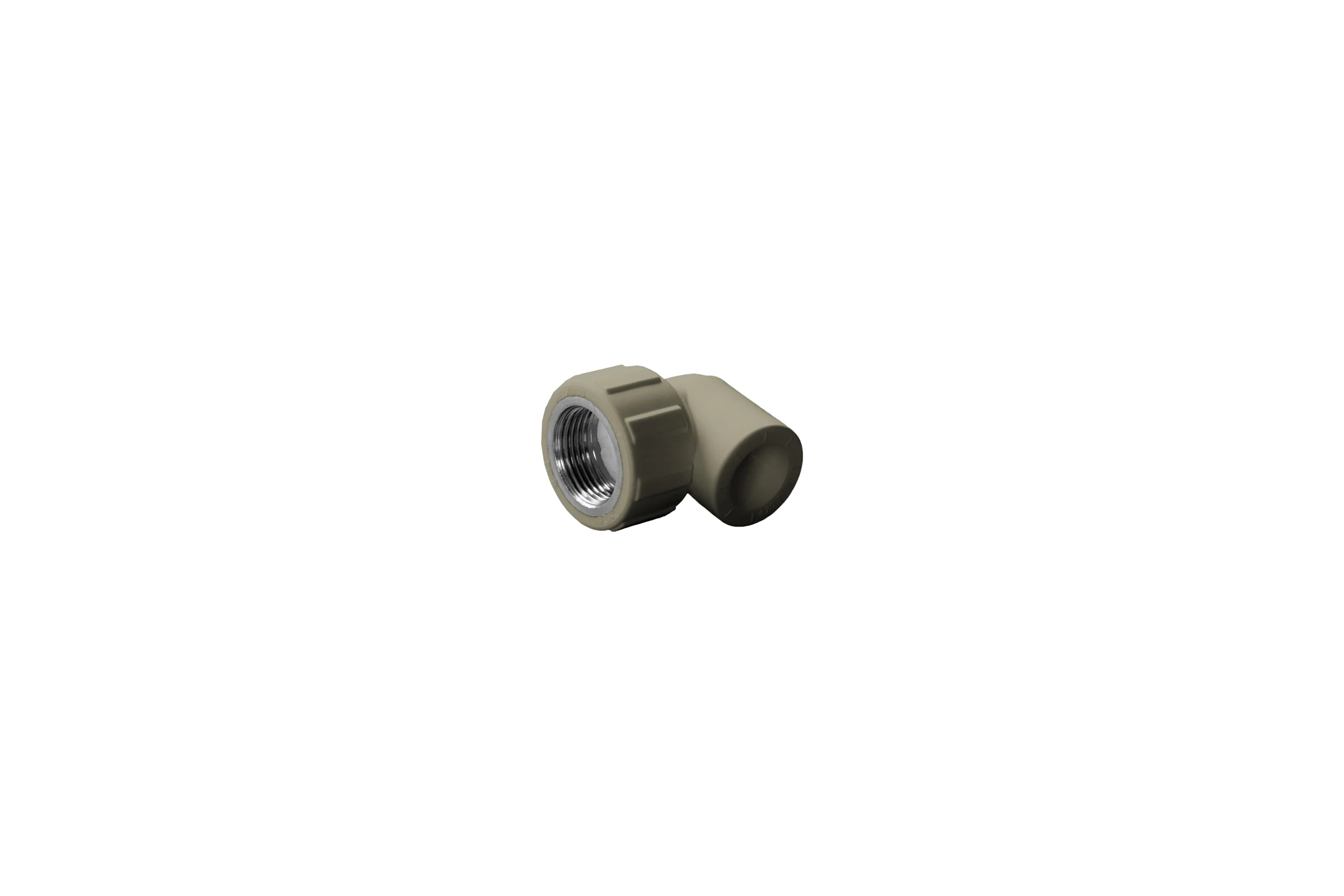 Угольник комбинированный ПОЛИТЭК 25x3/4 внутр. р. PPRC (СЕРЫЕ) 9400002534С