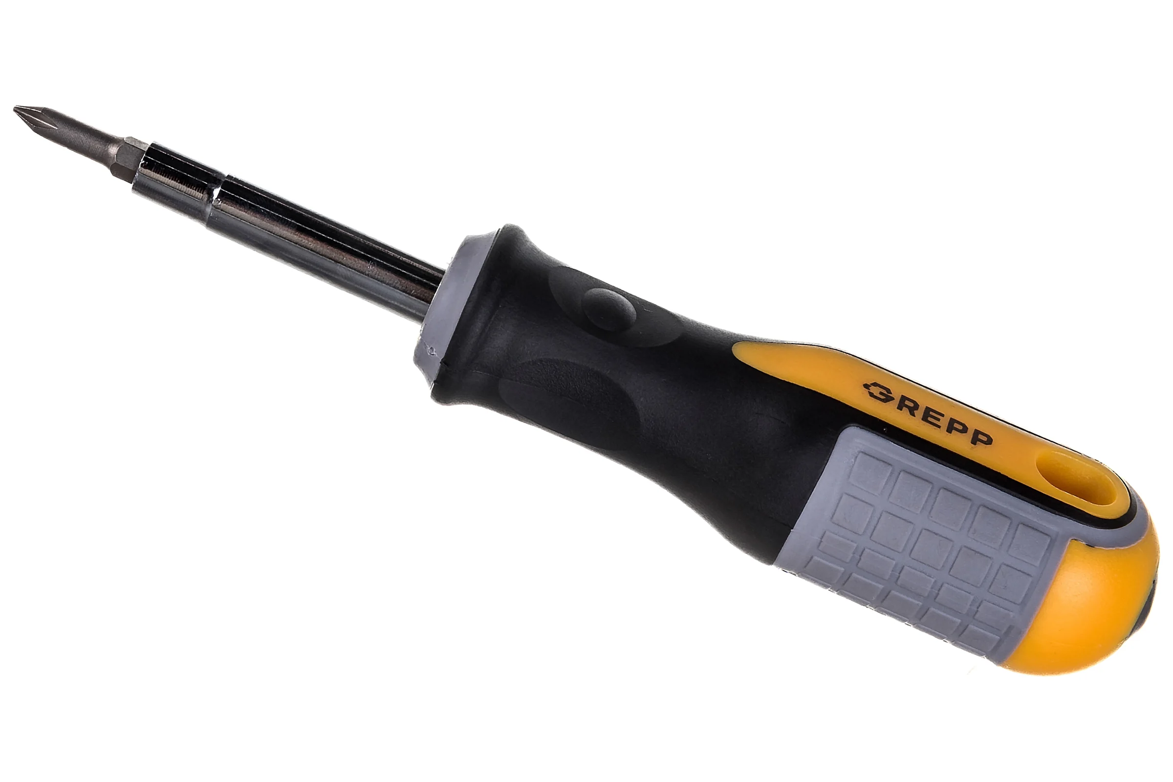 Переставная отвертка 6в1 GREPP SL5/PH1, SL6/PH2, CrV, трехкомпонентная рукоятка 201-025