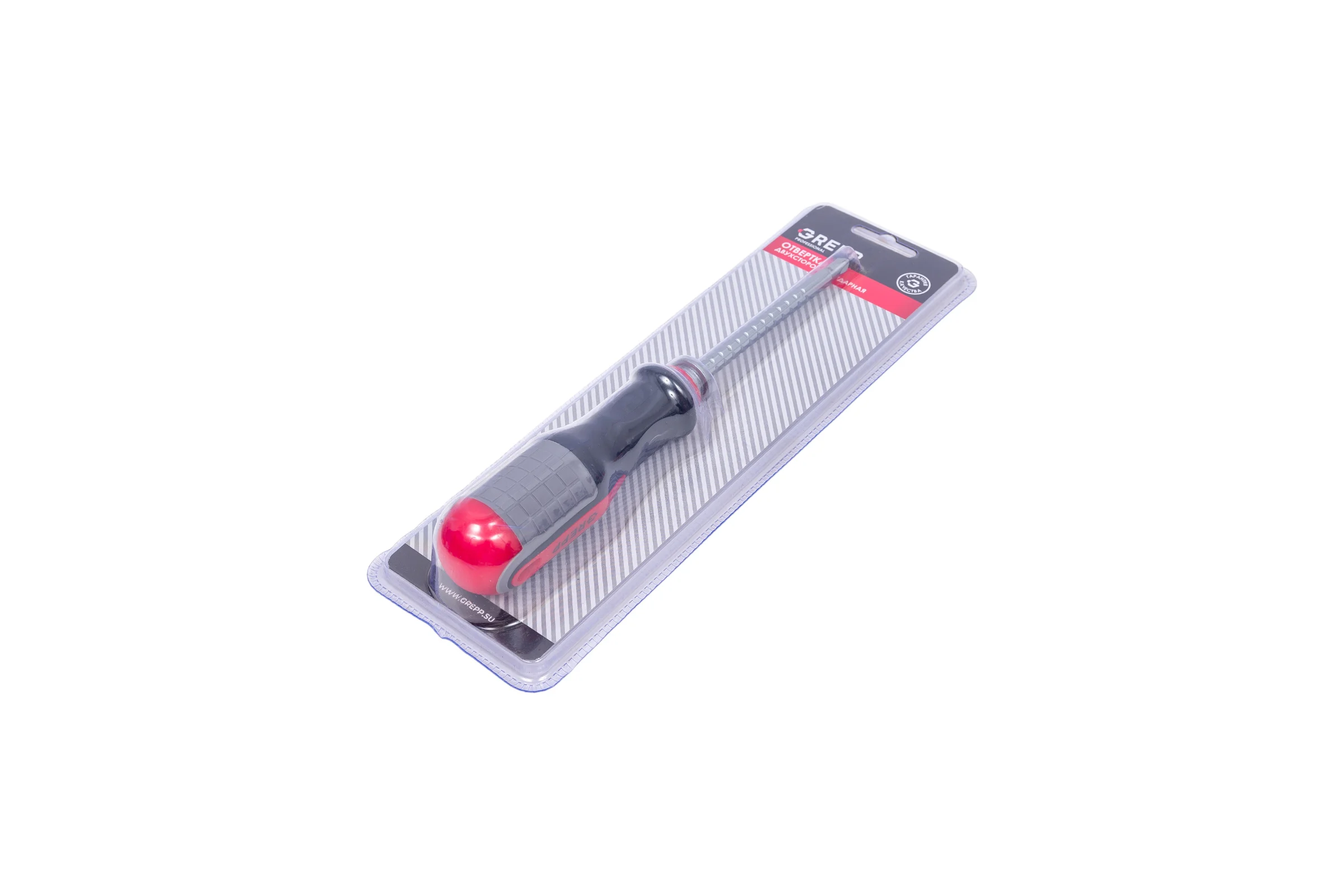 Двусторонняя отвертка GREPP PH2х100-SL6х100 мм, CrV, 3х комп.рукоятка 202-043
