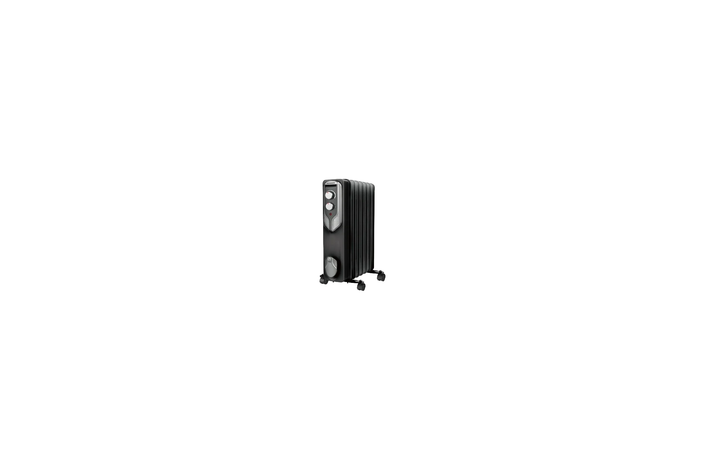 Масляный обогреватель SONNEN Dfn-07bl, 1500 Вт, 7 секций, черный, 455310