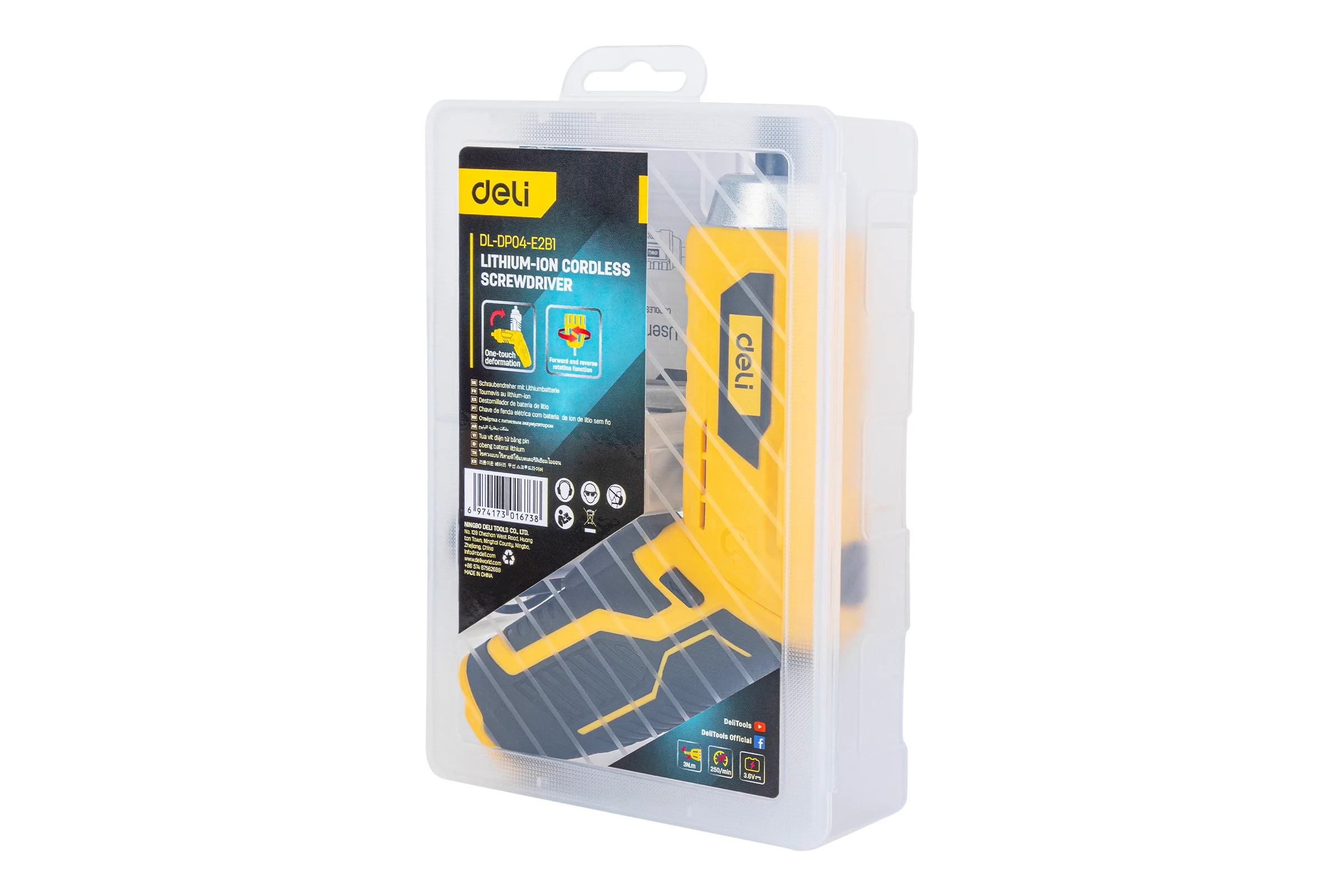 Аккумуляторная отвертка с поворотной рукоятью DELI DL-DP04-E2B1 102990