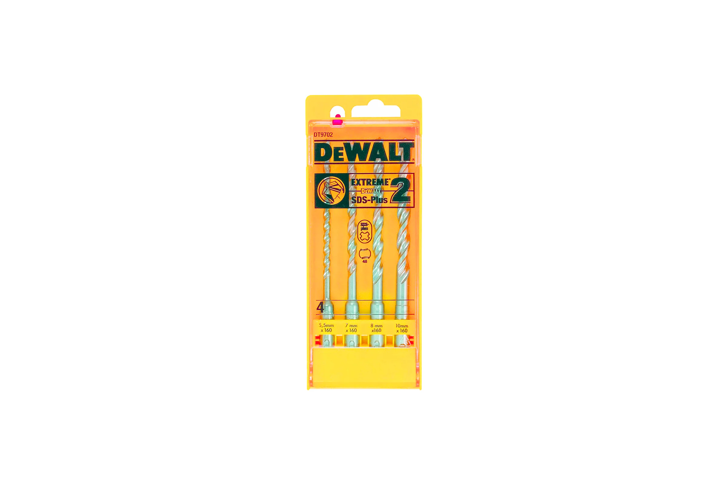 Набор буров SDS-plus 4 шт. (5.5; 7; 8; 10 мм) DEWALT 9702
