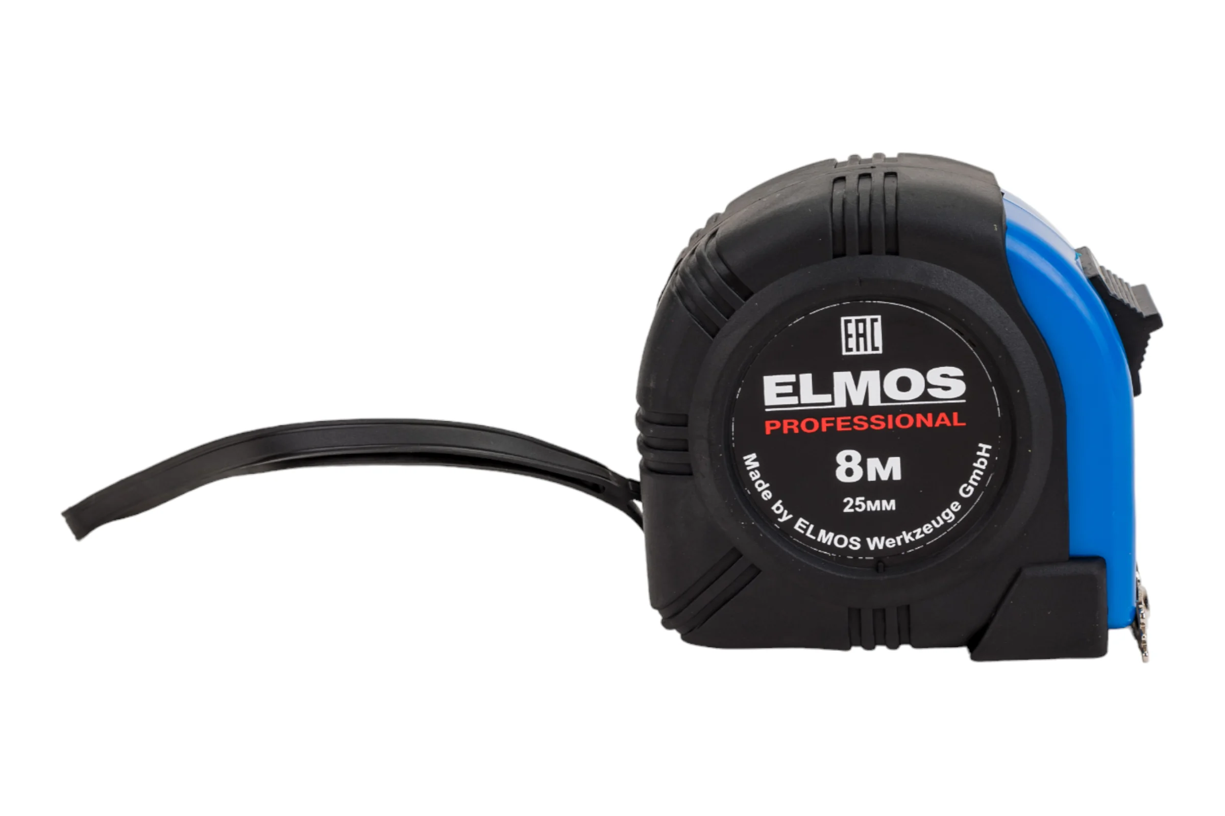 Рулетка Elmos 8 м, 25 мм, магнит, обрезиненная e70 514