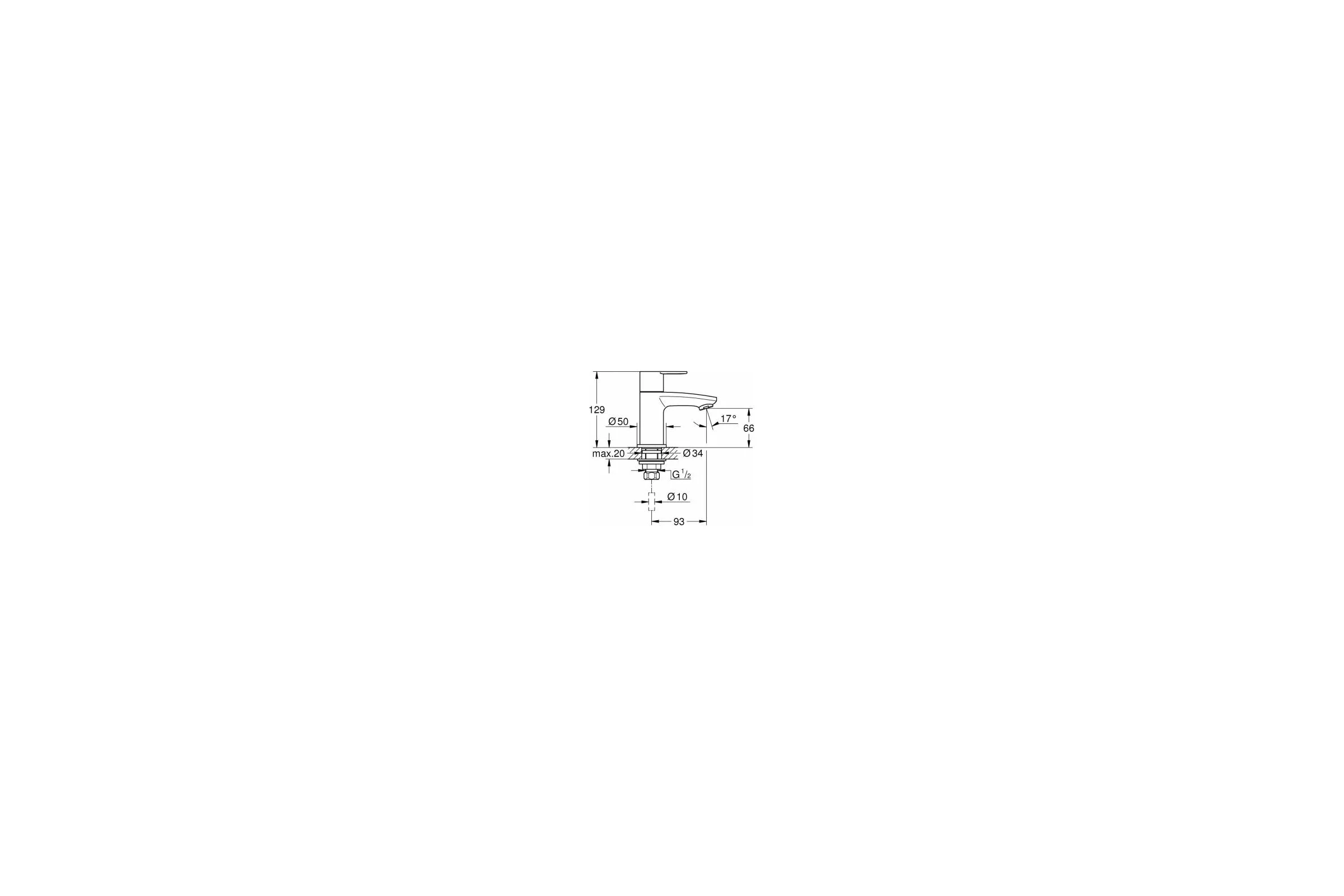Вертикальный вентиль Grohe Eurostyle Cosmopolitan 23039002
