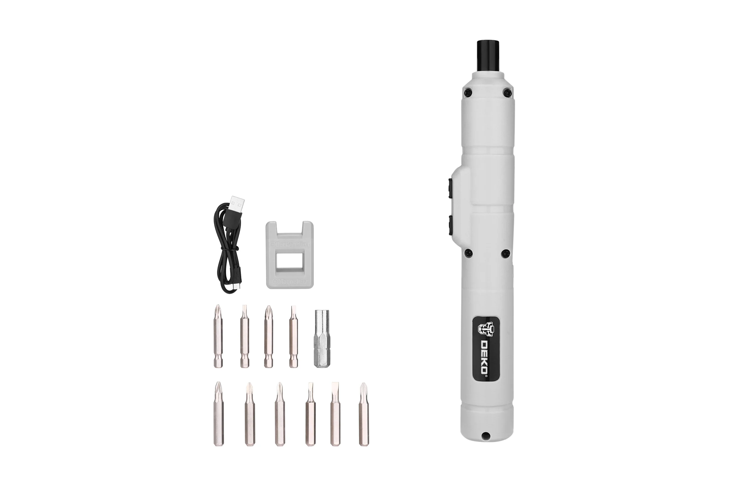 Аккумуляторная отвертка DEKO DKS4-Li + набор бит 10 шт 065-0662