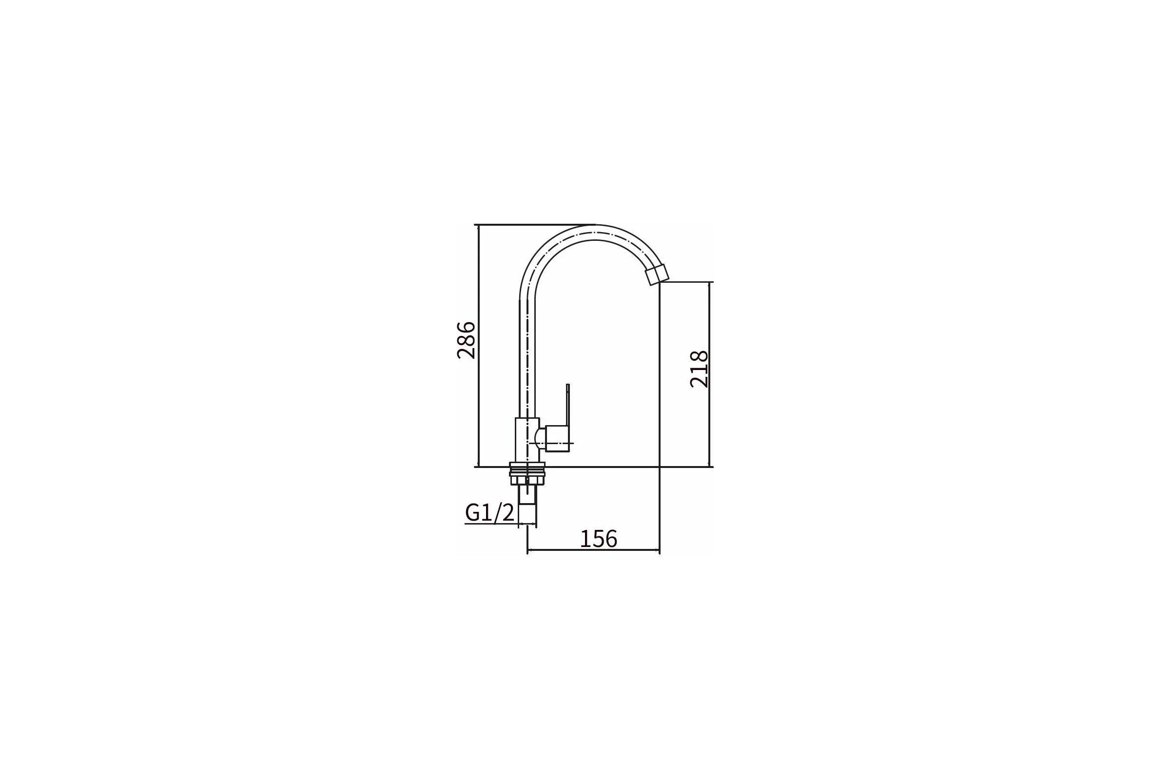 Однорычажный моносмеситель для кухни FASHUN нержавеющая сталь 304 A54192