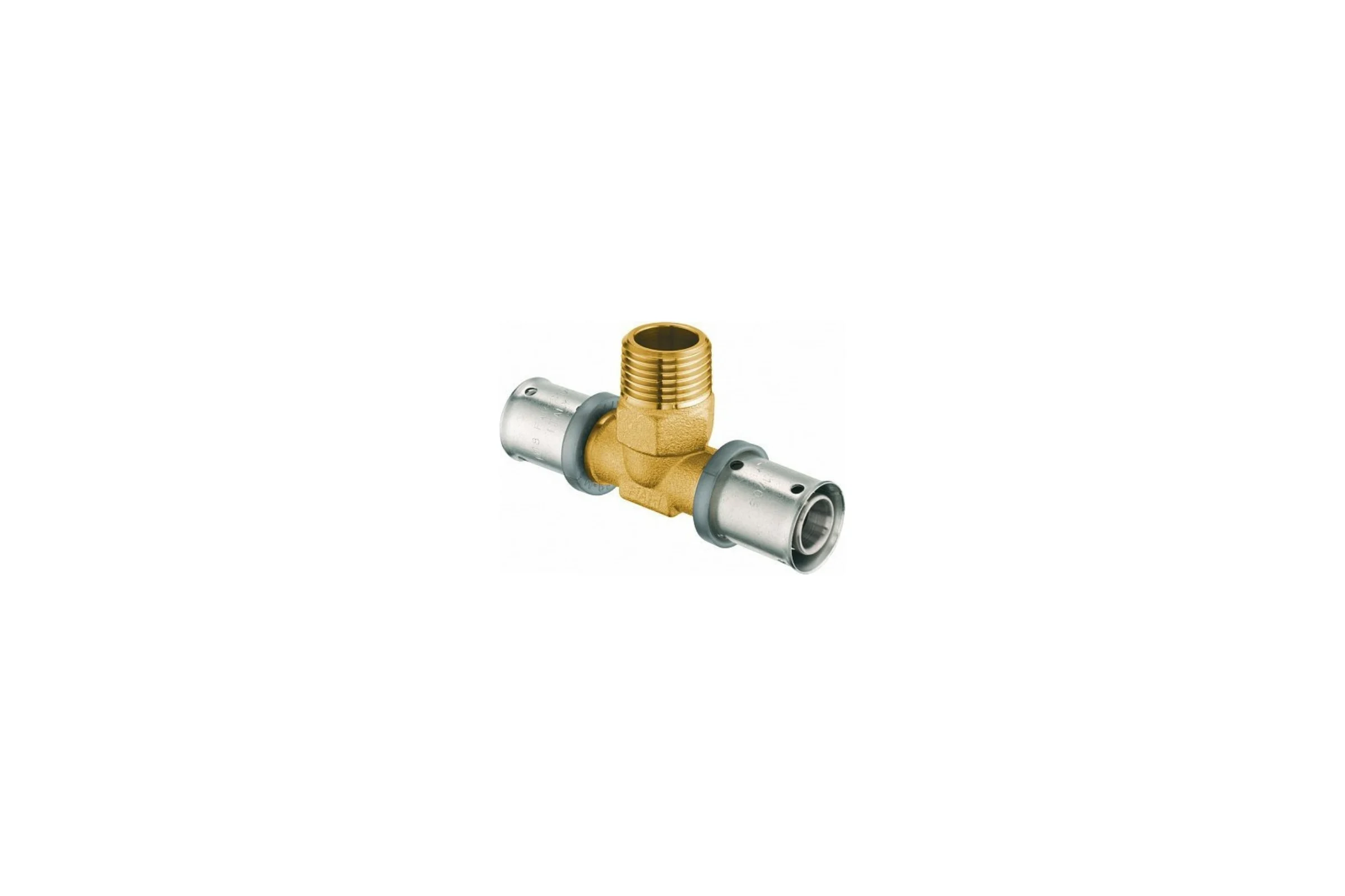 Пресс-тройник FAR 16x2x1/2"НРх16x2 латунь 49131601
