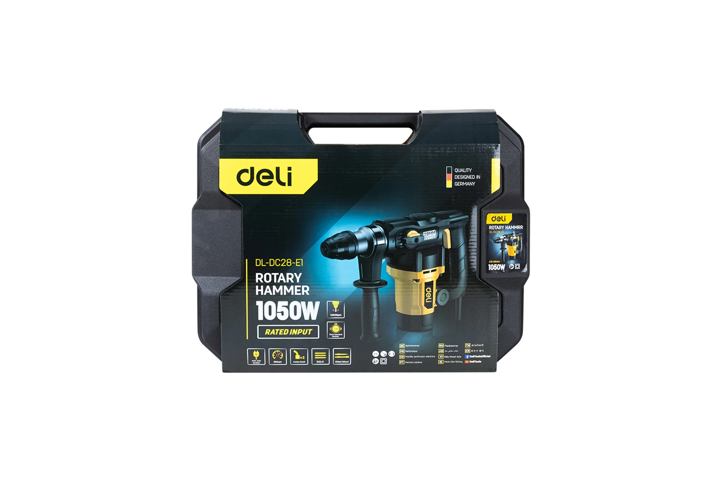 Перфоратор DELI DL-DC28-E1 SDS+, 1050Вт, SDS+, 4300уд/мин, 900об/мин, кейс 103008
