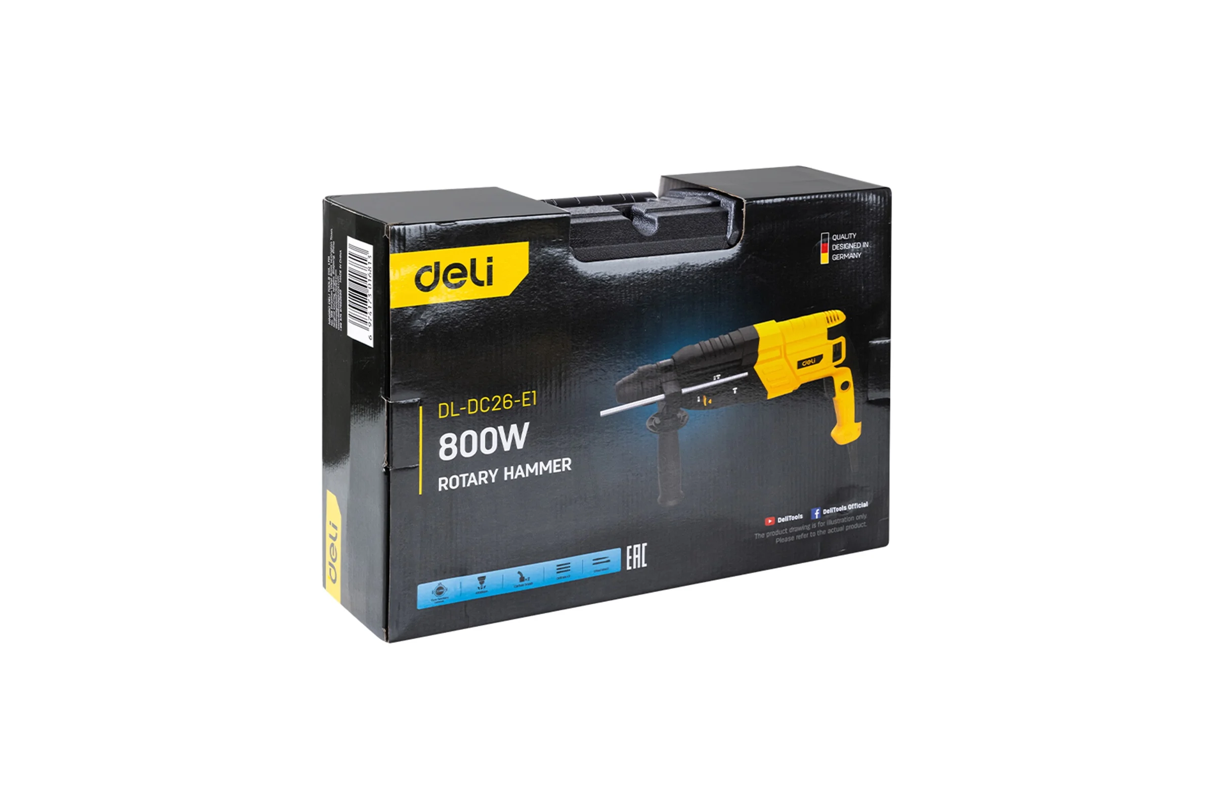 Перфоратор DELI DL-DC26-E1 SDS+, 800 Вт 103007