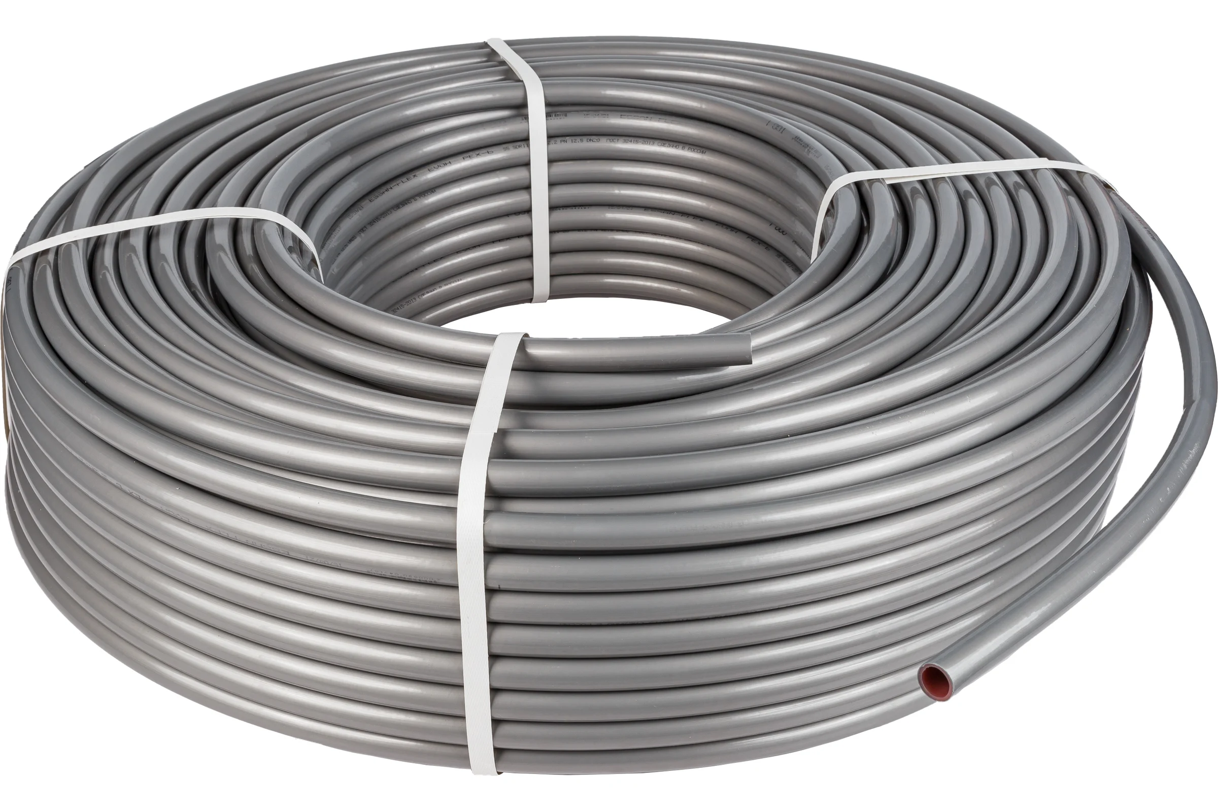 Труба из сшитого полиэтилена ESSAN СТ FLEX EVOH PEX-a STABIL 16x2.6, серый, 100 м ГОСТ32415-2013 13021996