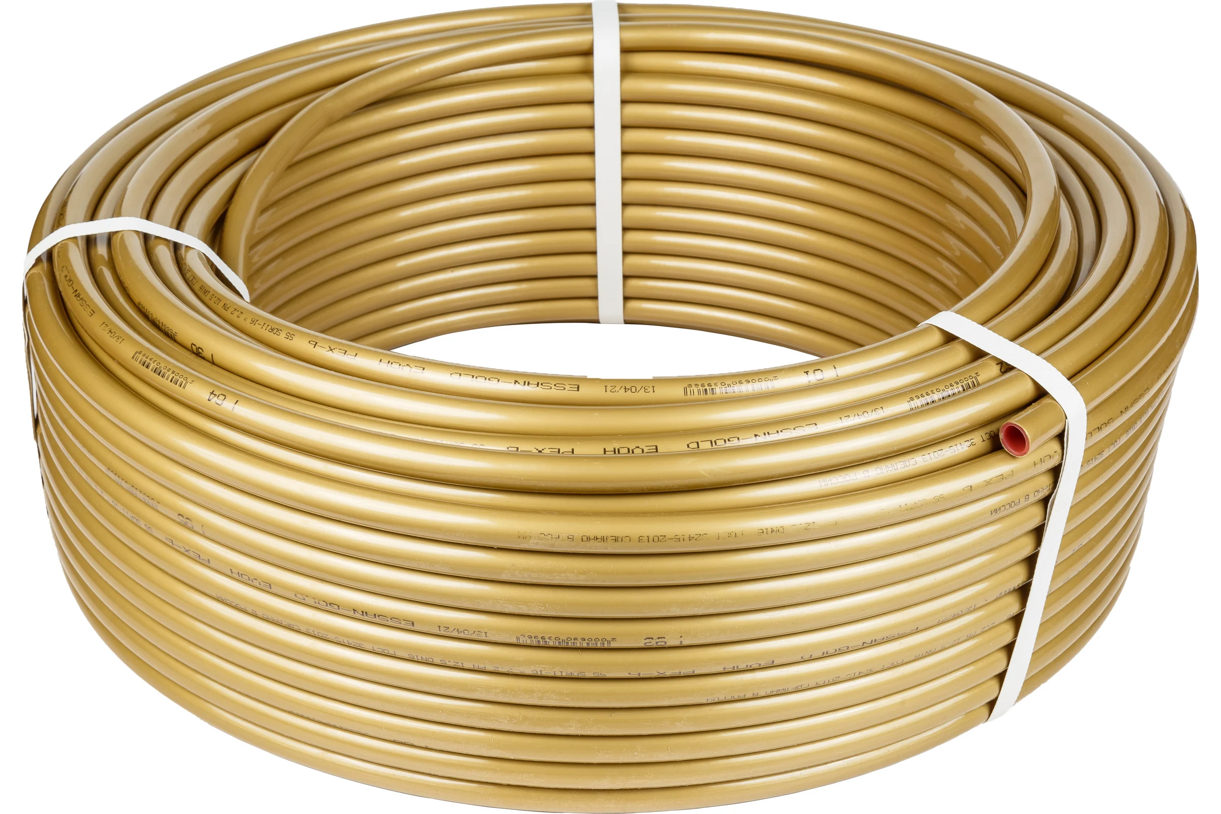 Труба из сшитого полиэтилена ESSAN СТ GOLD EVOH PEX-b 16x2.2, золотой, 200 м ГОСТ32415-2013 13021993