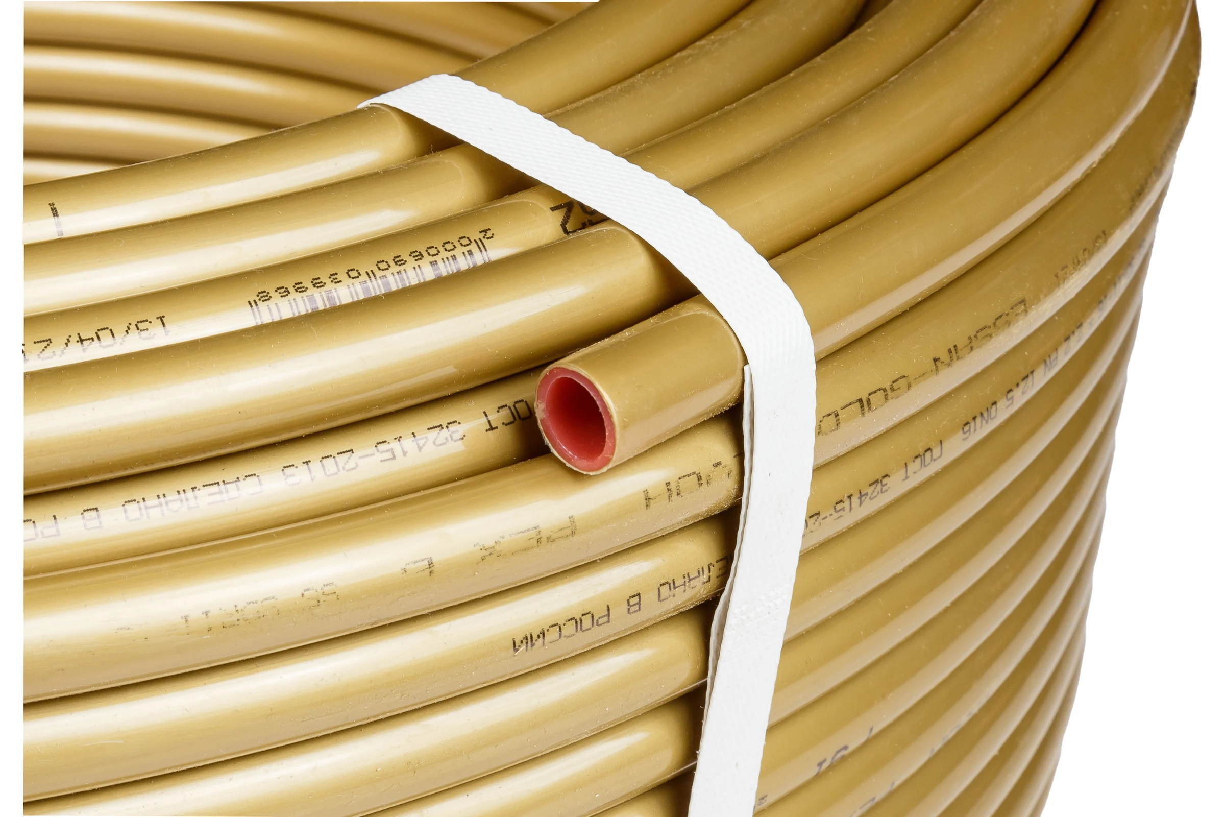 Труба из сшитого полиэтилена ESSAN СТ GOLD EVOH PEX-b 16x2.2, золотой, 200 м ГОСТ32415-2013 13021993