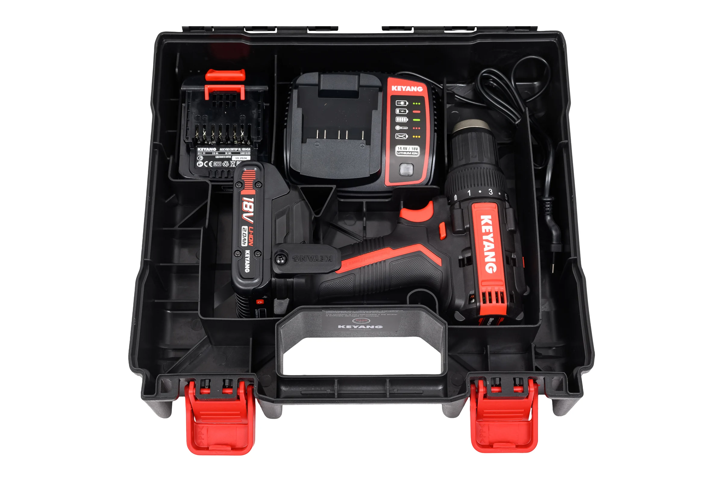 Бесщеточный аккумуляторный шуруповерт KEYANG DD18BL-W (Set)