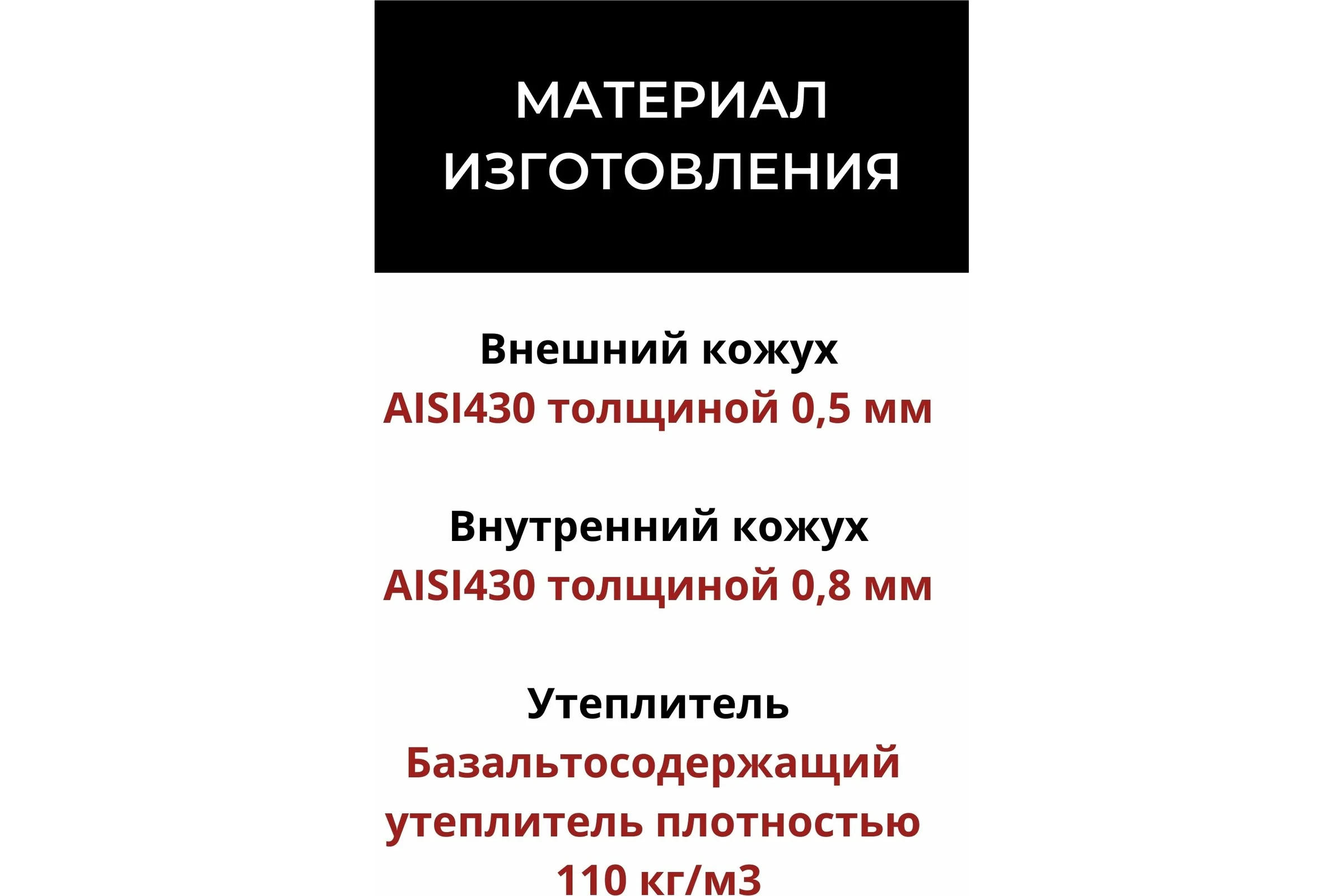 Комплект для сборки дымохода через стену Прок 115/200 мм aisi430/0.8 мм - aisi430/0.5 мм ПР004