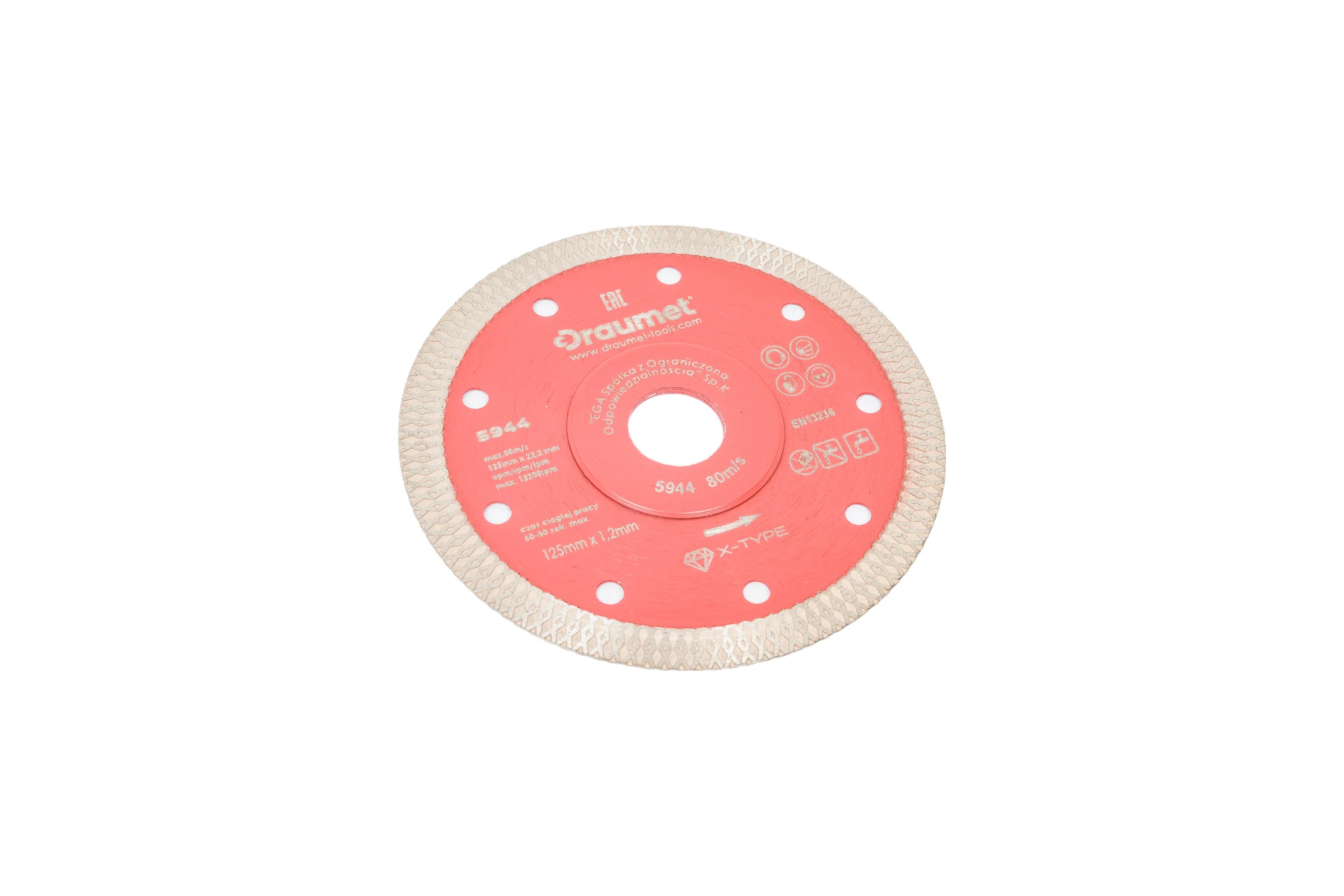 Диск алмазный X-Type 125x1.2х22.2 мм DRAUMET 5944