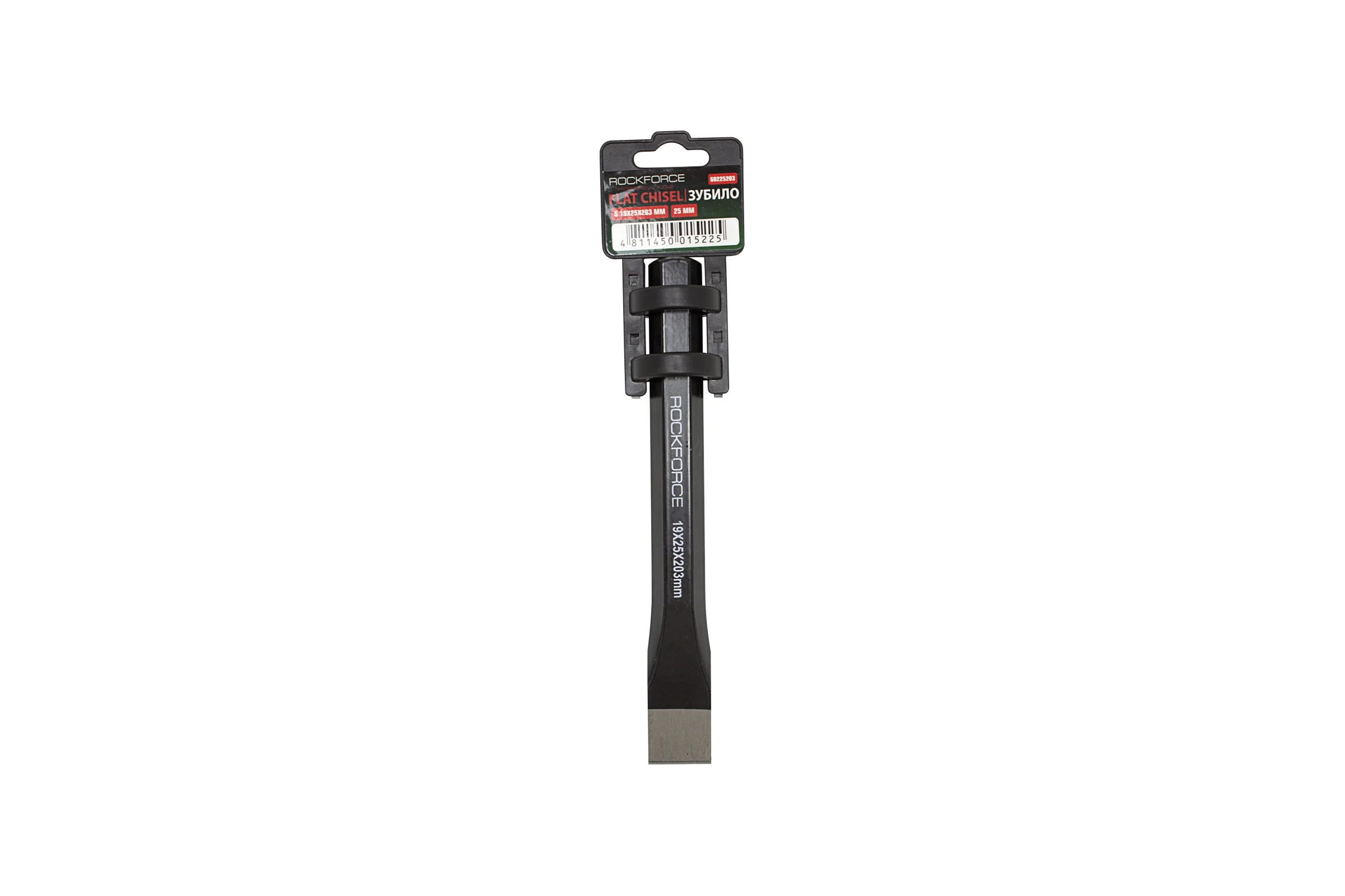 Зубило Rockforce 25 мм, с шестигранным основанием, L-203 мм RF-60225203(50677)