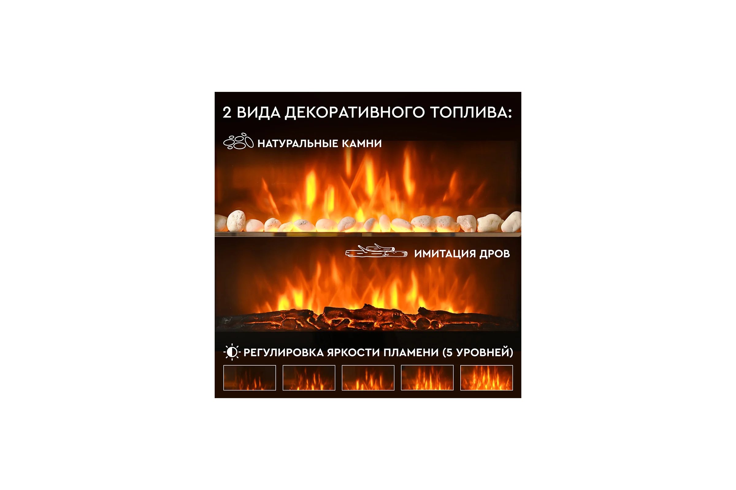 Настенный электрокамин Planta PFP-WM090 SLIM