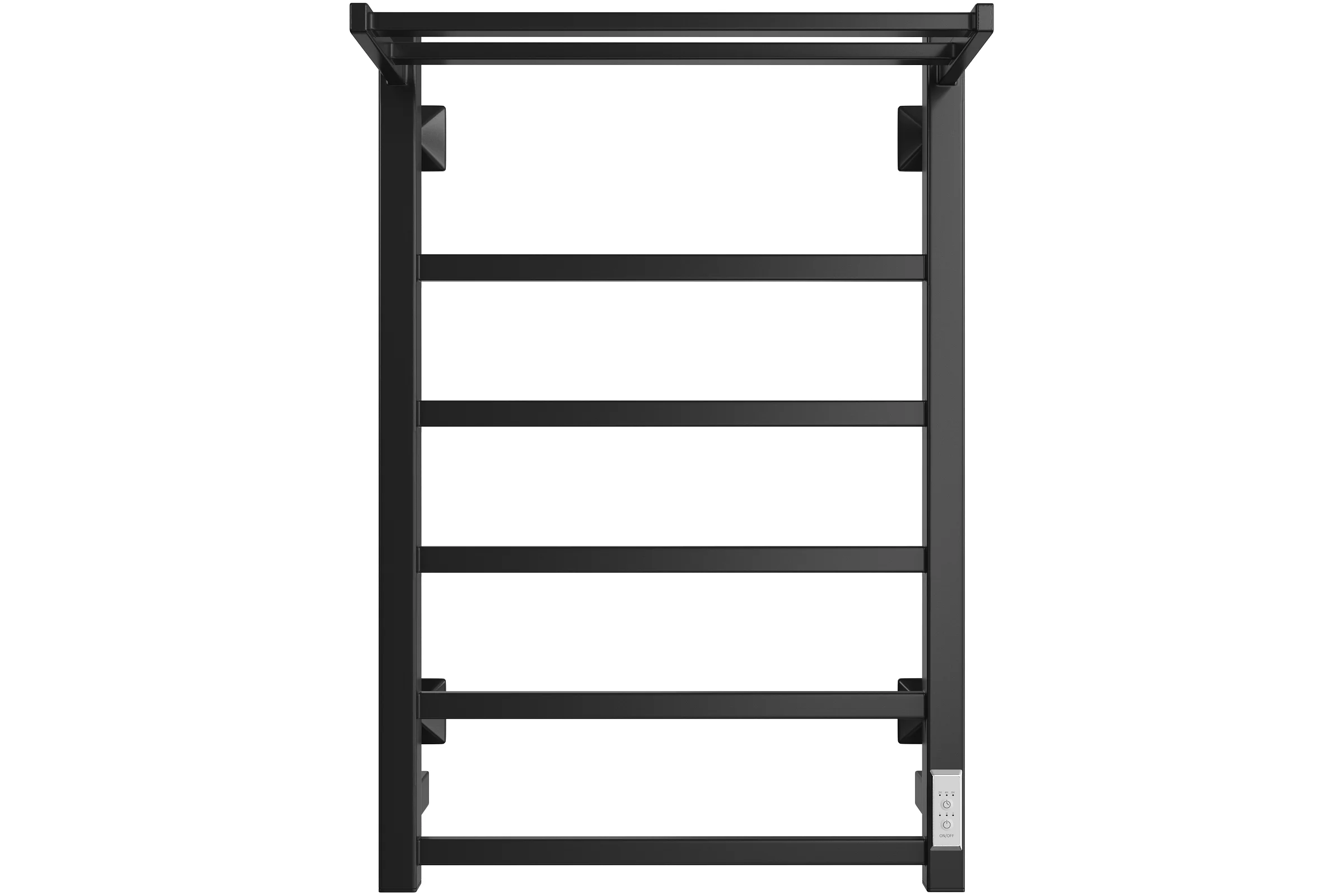 Электрический полотенцесушитель ДВИН Fj plaza neo 80/50 К диммер, квадрат, черный матовый 4657771770197