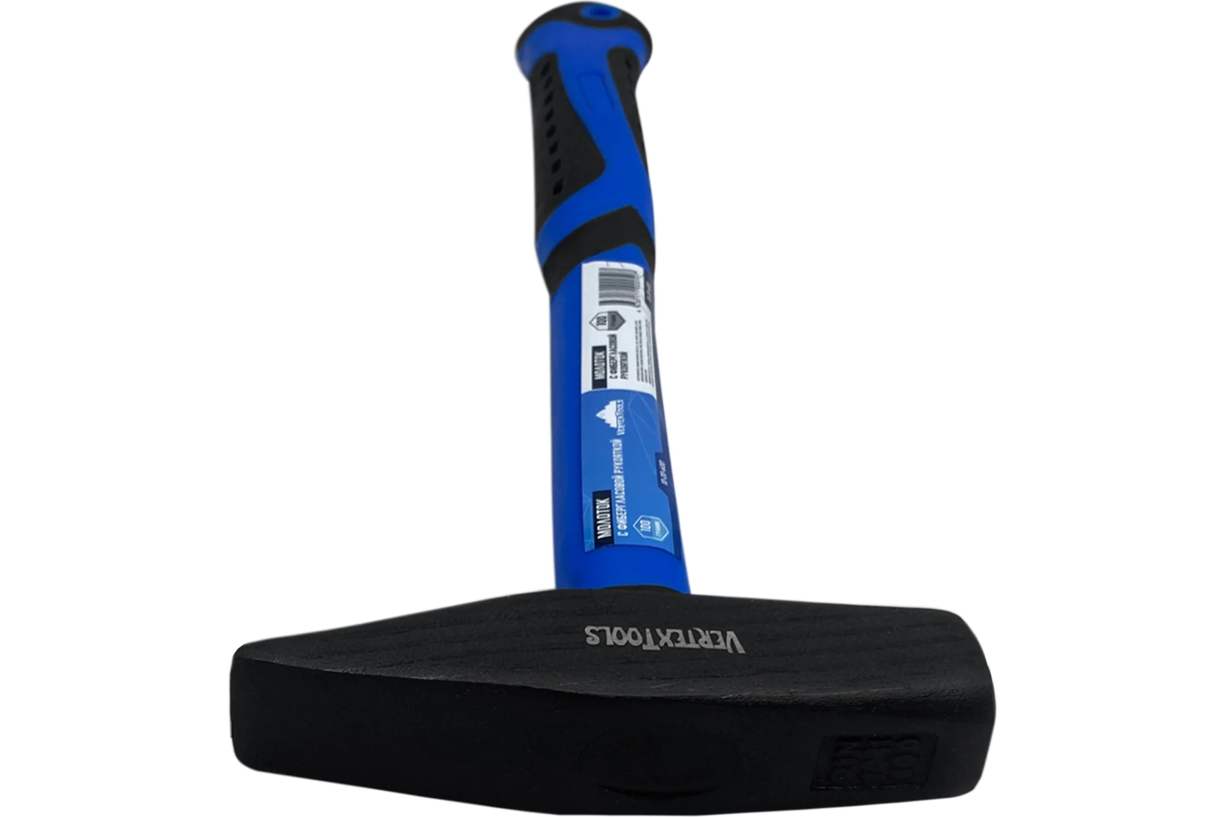 Слесарный молоток vertextools 100 г, фибергласовая обрезиненная рукоятка 10-20-100