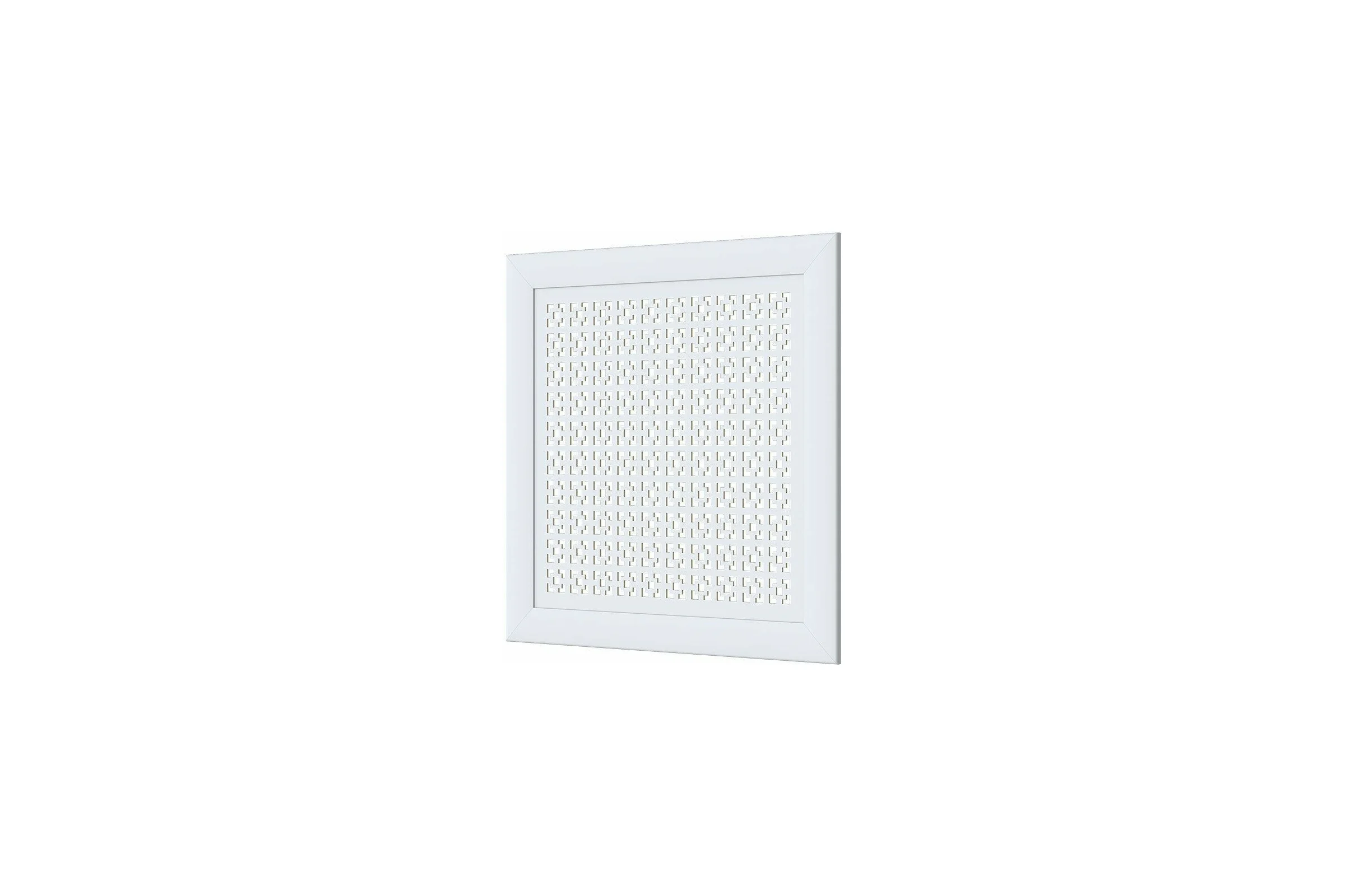 Декоративный экран для радиаторов и батарей Cosca Decor Модерн 600x600 мм, белый, дамаско, с рамкой СПБ072611