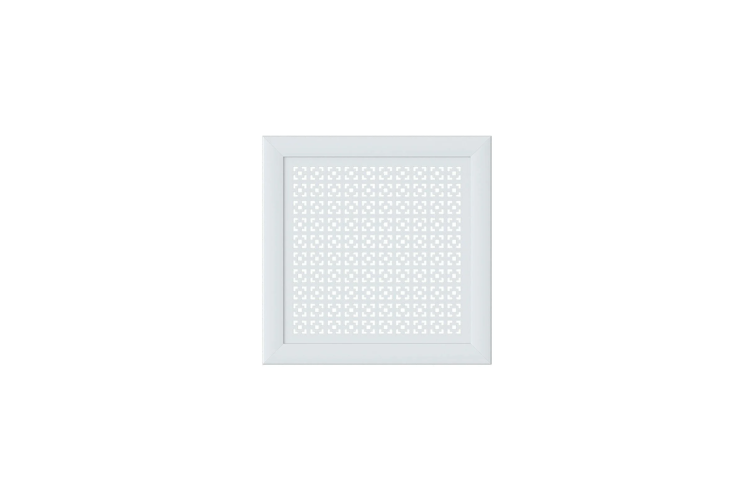 Декоративный экран для радиаторов и батарей Cosca Decor Модерн 600x600 мм, белый, дамаско, с рамкой СПБ072611