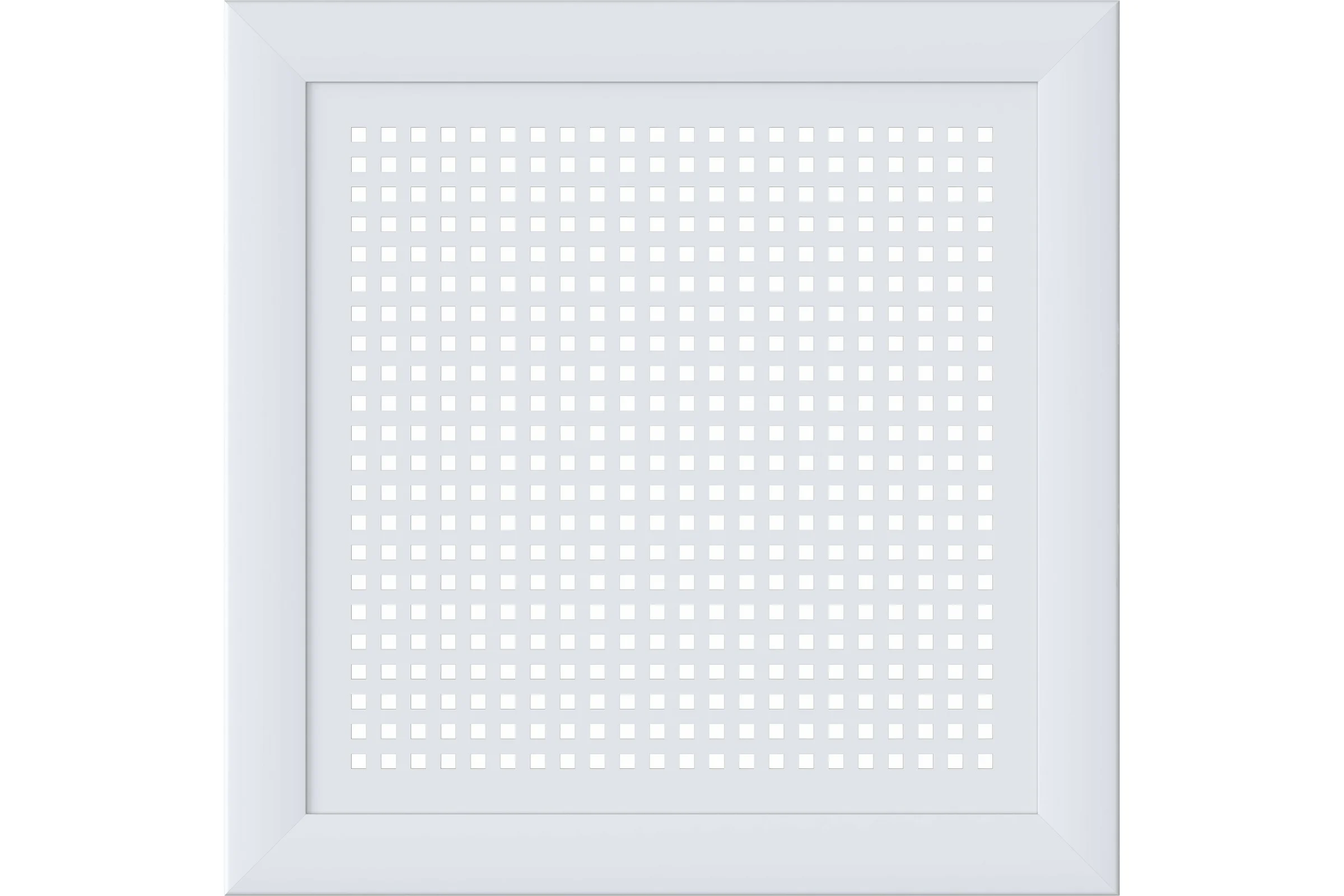 Декоративный экран для радиаторов и батарей Cosca Decor Модерн 600x600 мм, белый, квадро 10-20, с рамкой СПБ100816