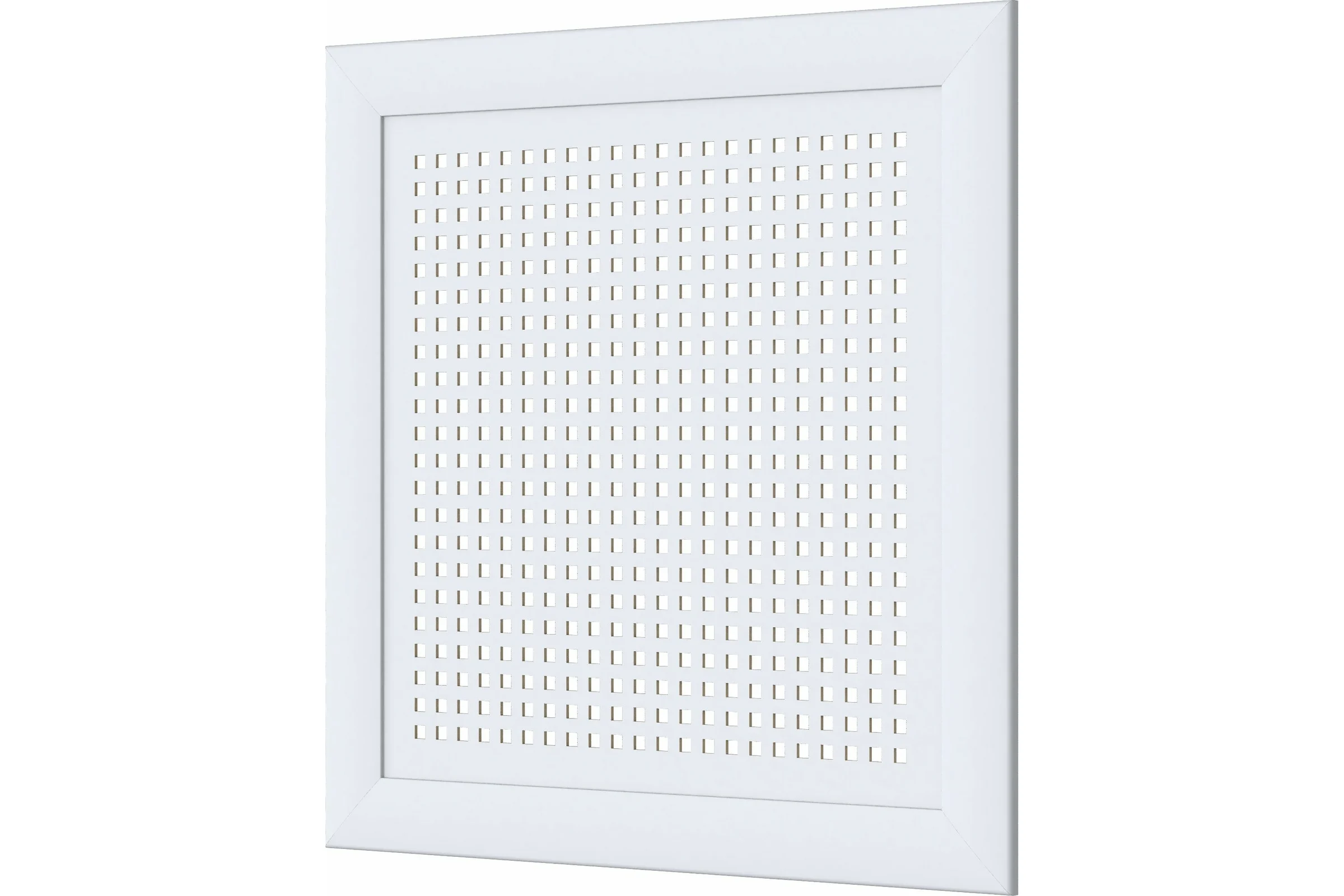 Декоративный экран для радиаторов и батарей Cosca Decor Модерн 600x600 мм, белый, квадро 10-20, с рамкой СПБ100816
