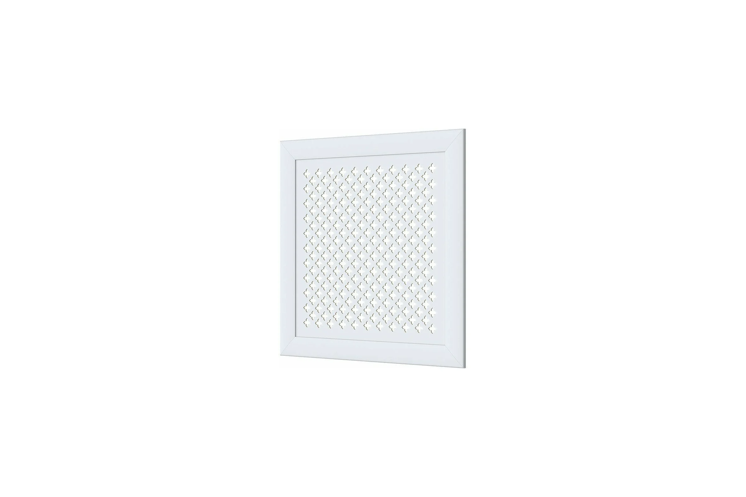 Декоративный экран для радиаторов и батарей Cosca Decor Модерн 600x600 мм, белый, готика, с рамкой СПБ070372