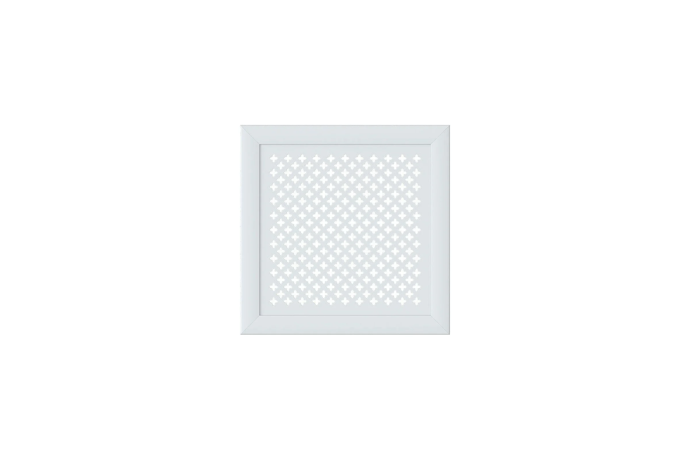 Декоративный экран для радиаторов и батарей Cosca Decor Модерн 600x600 мм, белый, готика, с рамкой СПБ070372