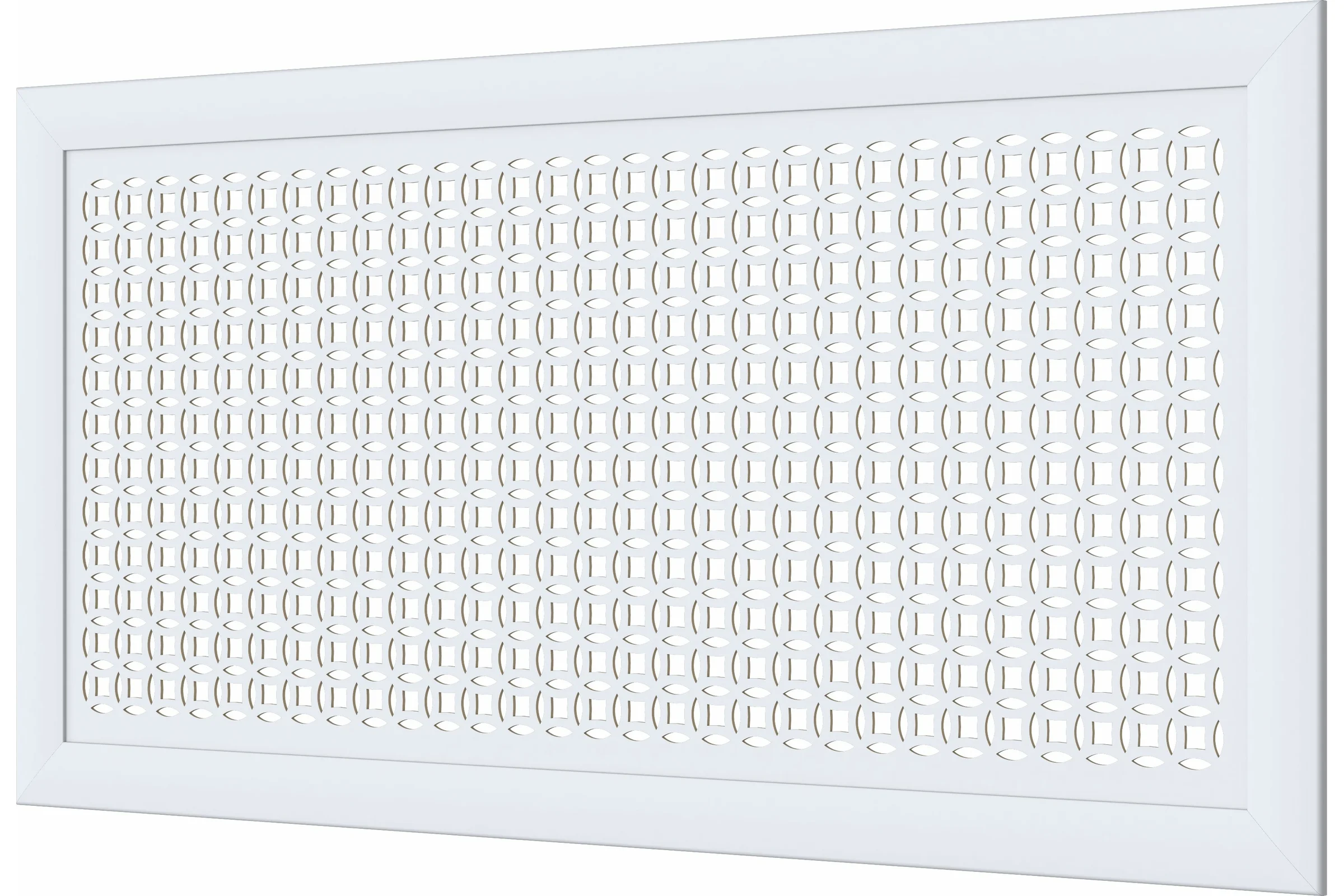 Декоративный экран для радиаторов и батарей Cosca Decor Модерн 600x1200 мм, белый, сусанна, с рамкой СПБ072546