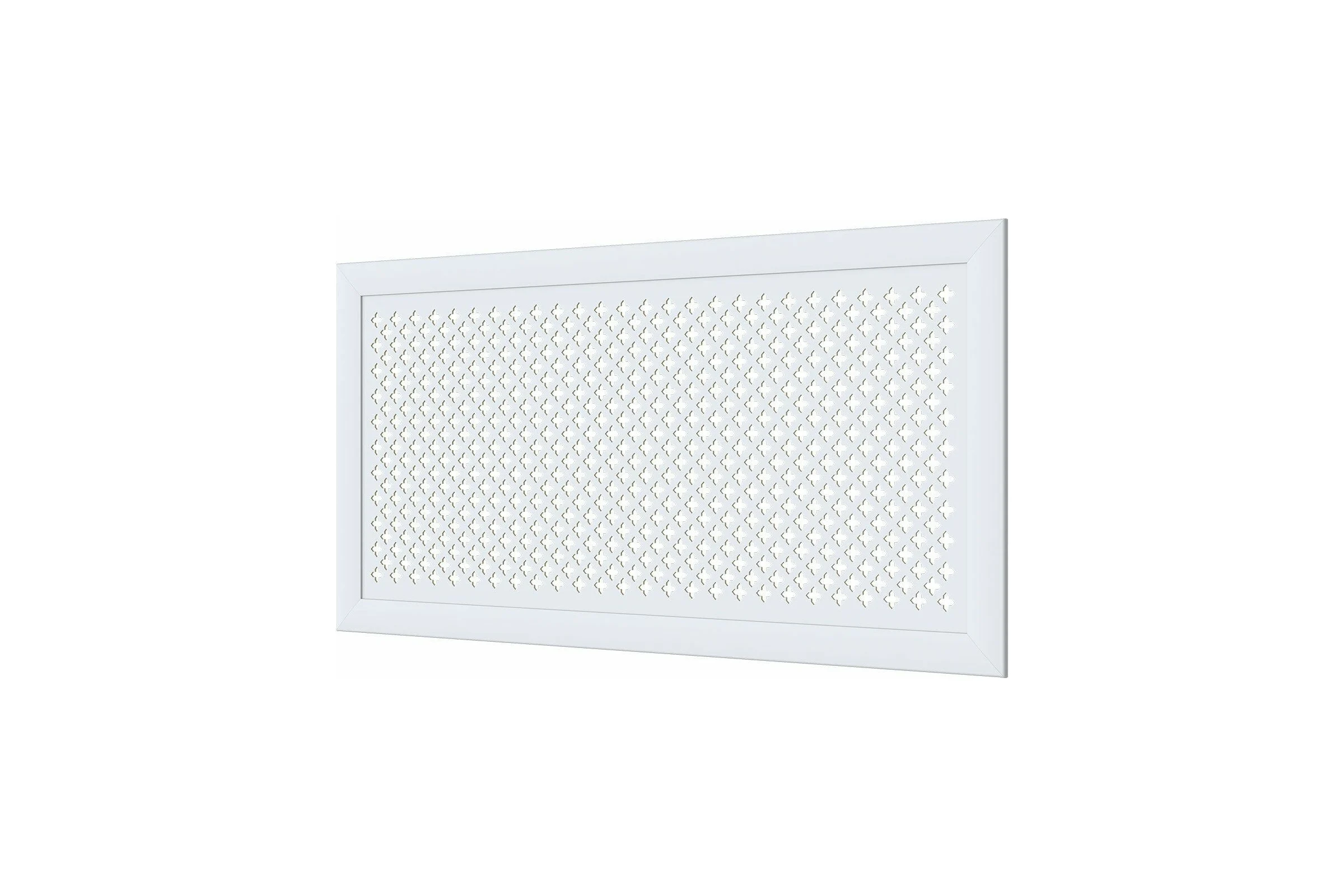 Декоративный экран для радиаторов и батарей Cosca Decor Модерн 600x1200 мм, белый, готика, с рамкой СПБ003090