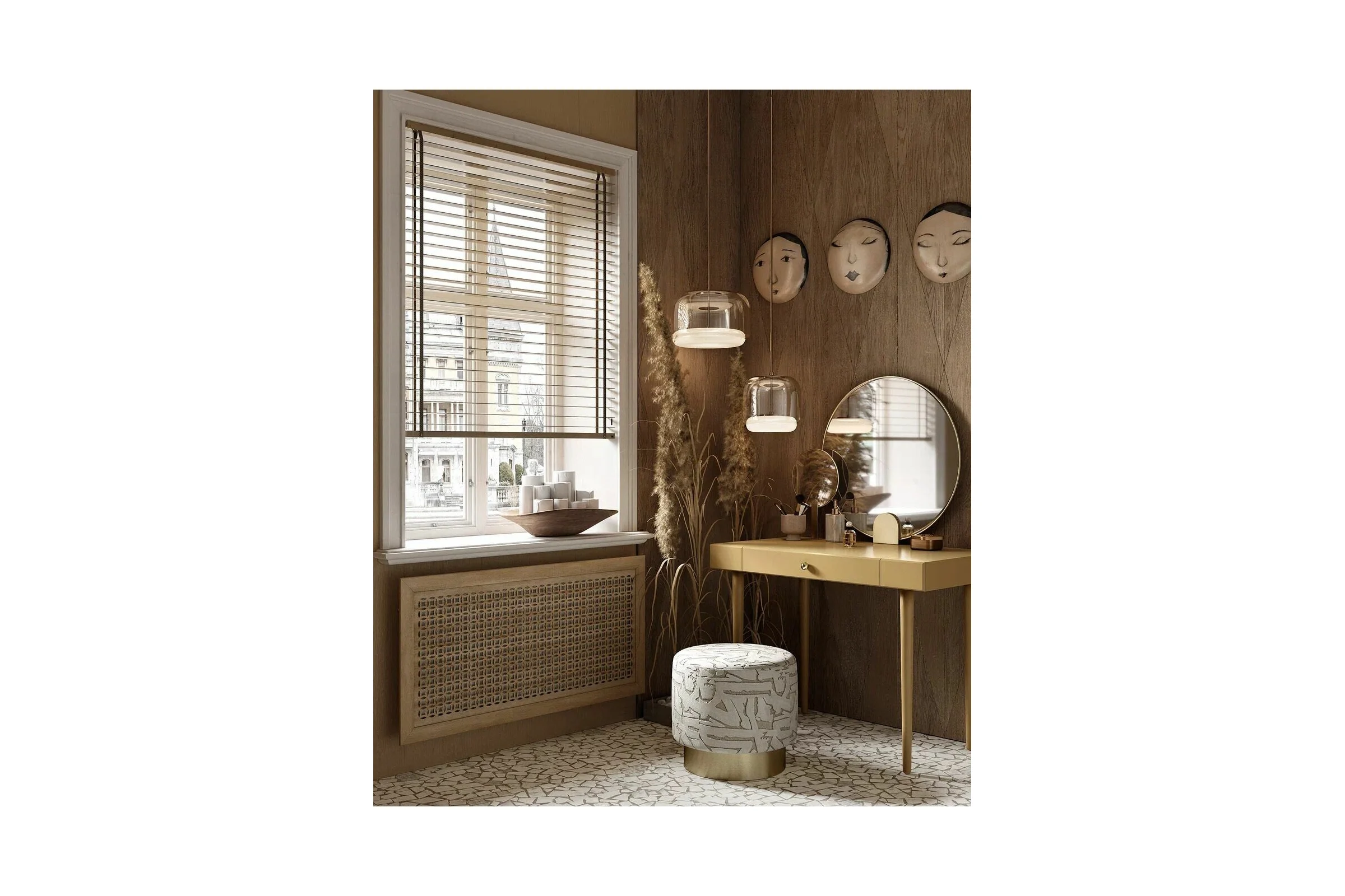 Декоративный экран для радиаторов и батарей Cosca Decor Модерн 600x600 мм, дуб сонома, сусанна, с рамкой СПБ072547