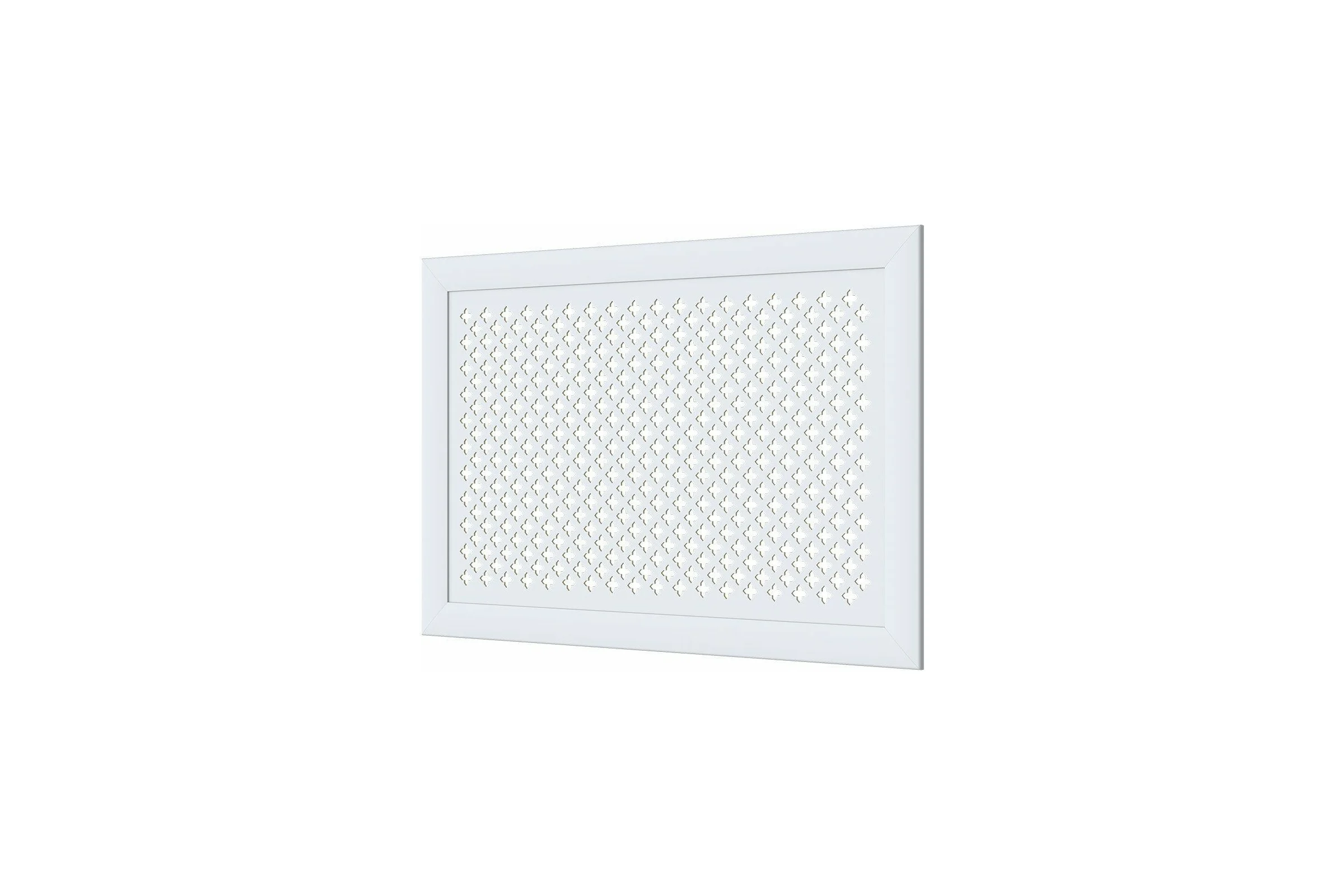 Декоративный экран для радиаторов и батарей Cosca Decor Модерн 600x900 мм, белый, готика, с рамкой СПБ002093