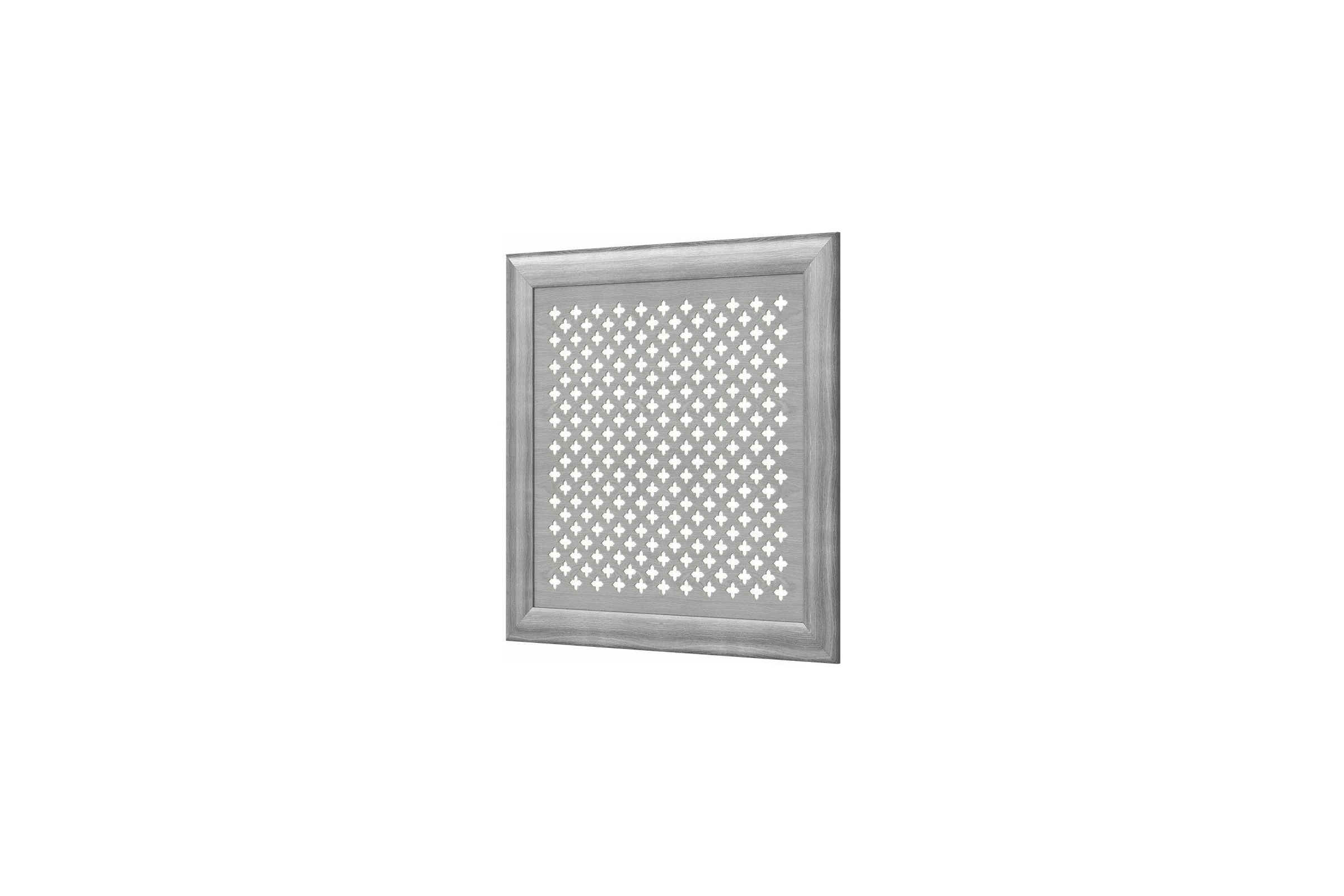 Декоративный экран для радиаторов и батарей Cosca Decor Модерн 600x600 мм, дуб серый, готика, с рамкой СПБ072550