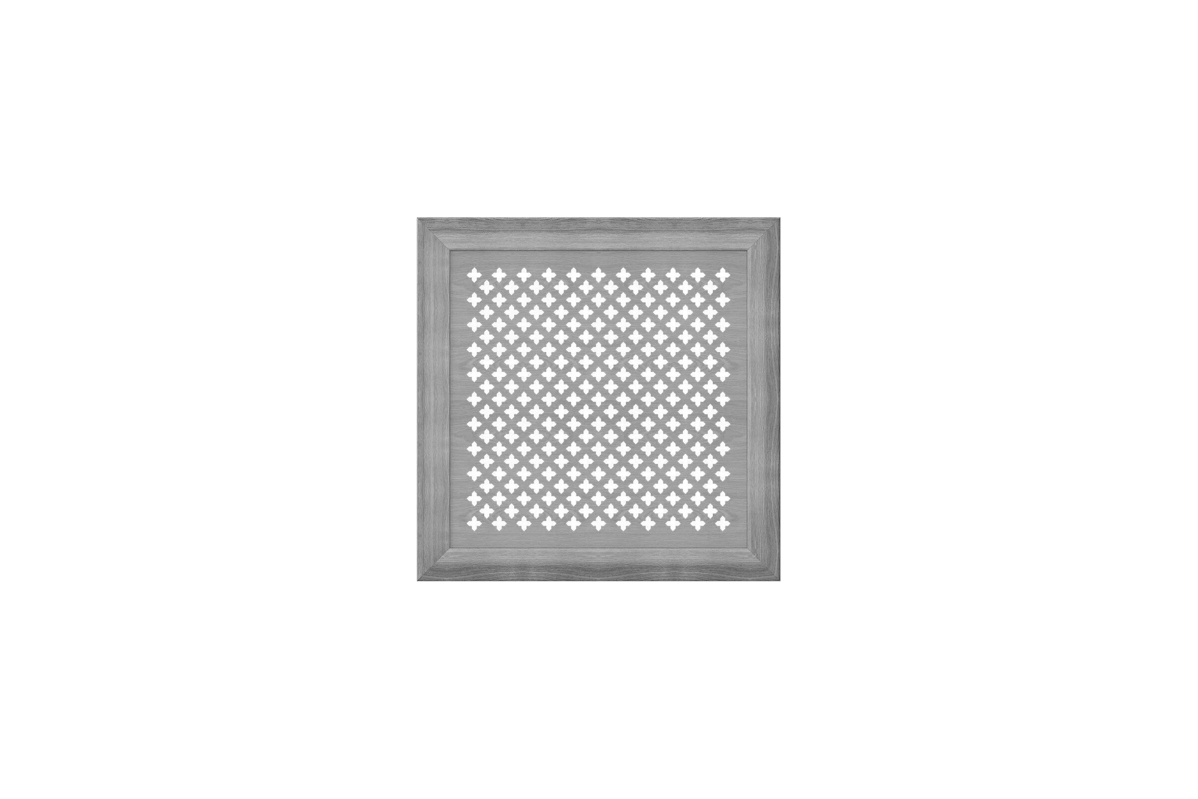 Декоративный экран для радиаторов и батарей Cosca Decor Модерн 600x600 мм, дуб серый, готика, с рамкой СПБ072550