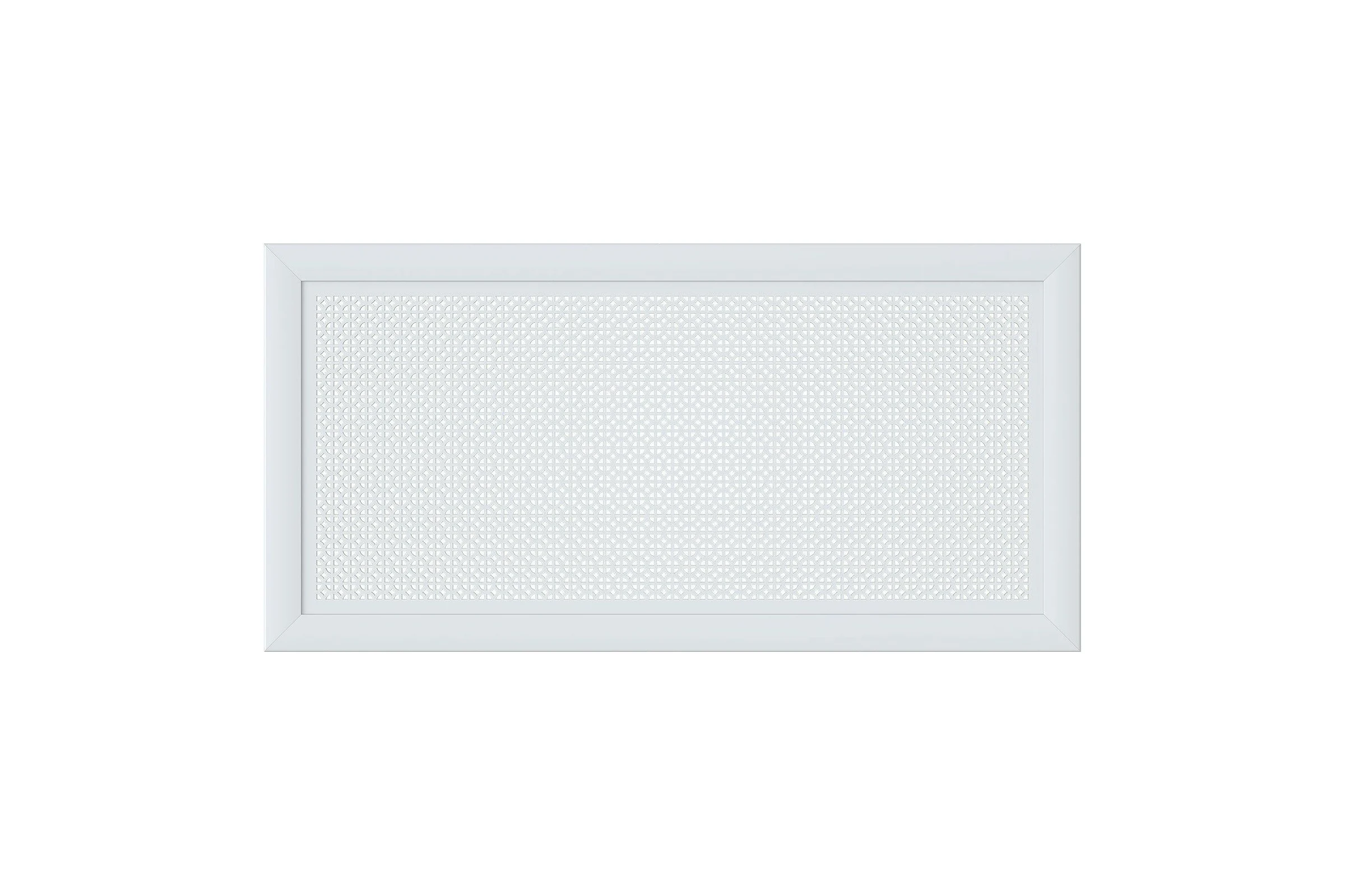 Декоративный экран для радиаторов и батарей Cosca Decor Модерн 600x1200 мм, белый, романико, с рамкой СПБ004396