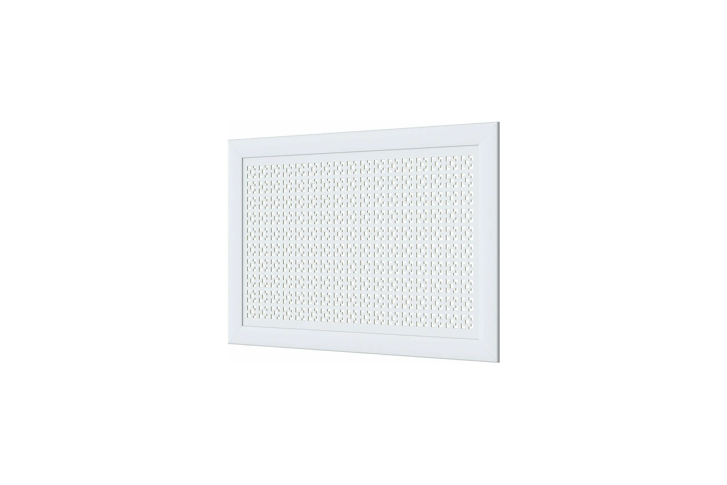 Декоративный экран для радиаторов и батарей Cosca Decor Модерн 600x900 мм, белый, дамаско, с рамкой СПБ002099