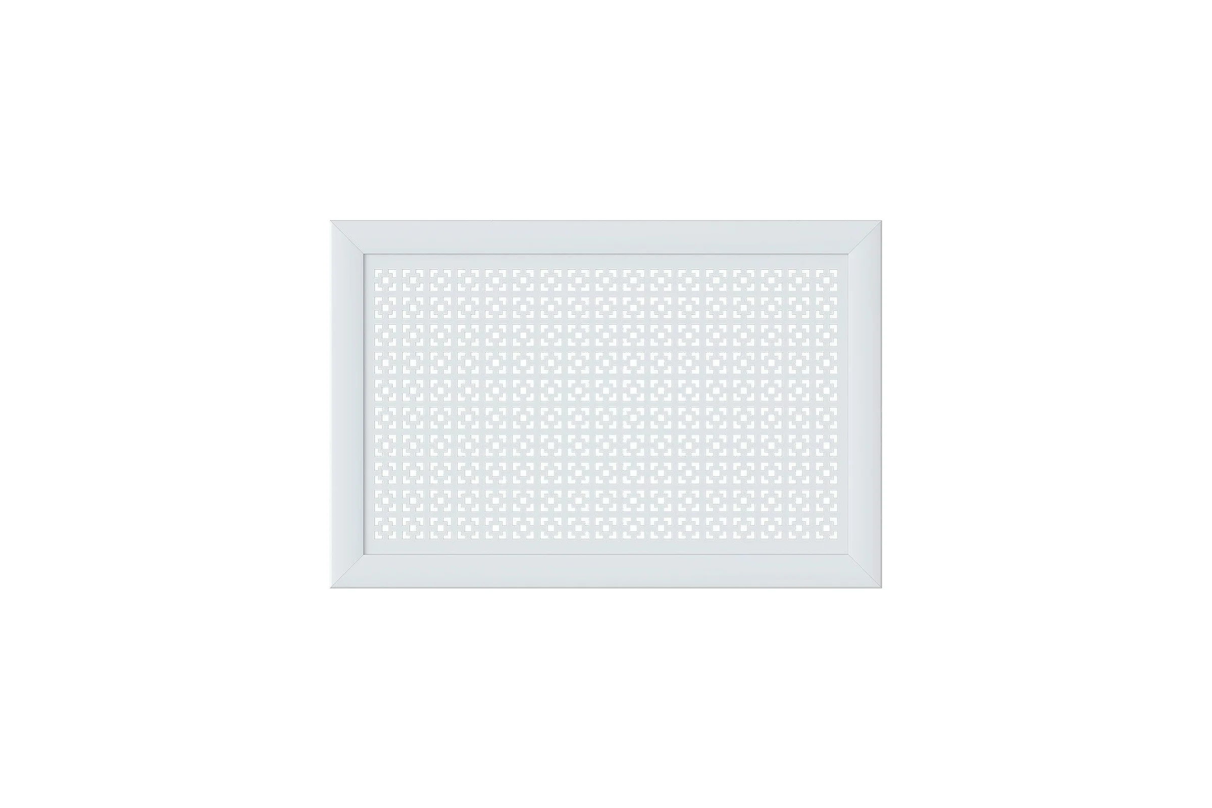 Декоративный экран для радиаторов и батарей Cosca Decor Модерн 600x900 мм, белый, дамаско, с рамкой СПБ002099