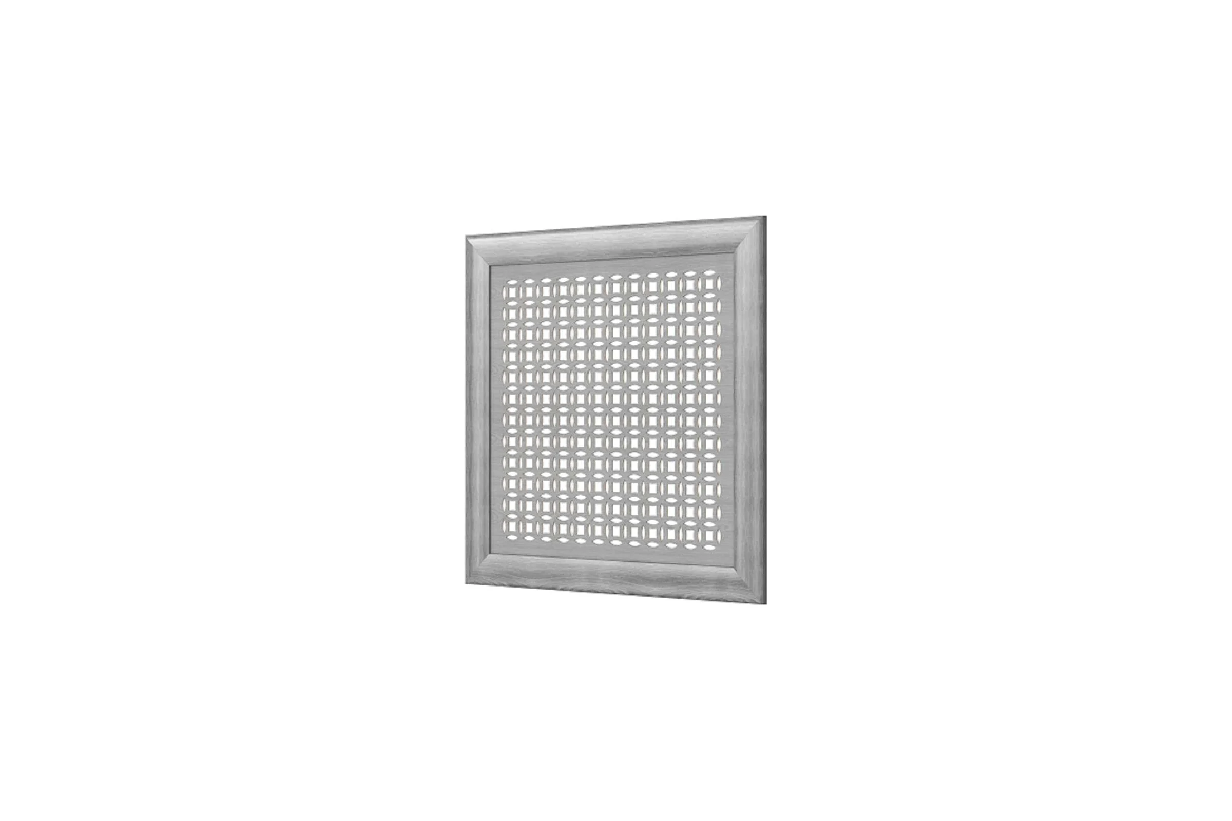 Декоративный экран для радиаторов и батарей Cosca Decor Модерн 600x600 мм, дуб серый, сусанна, с рамкой СПБ072578