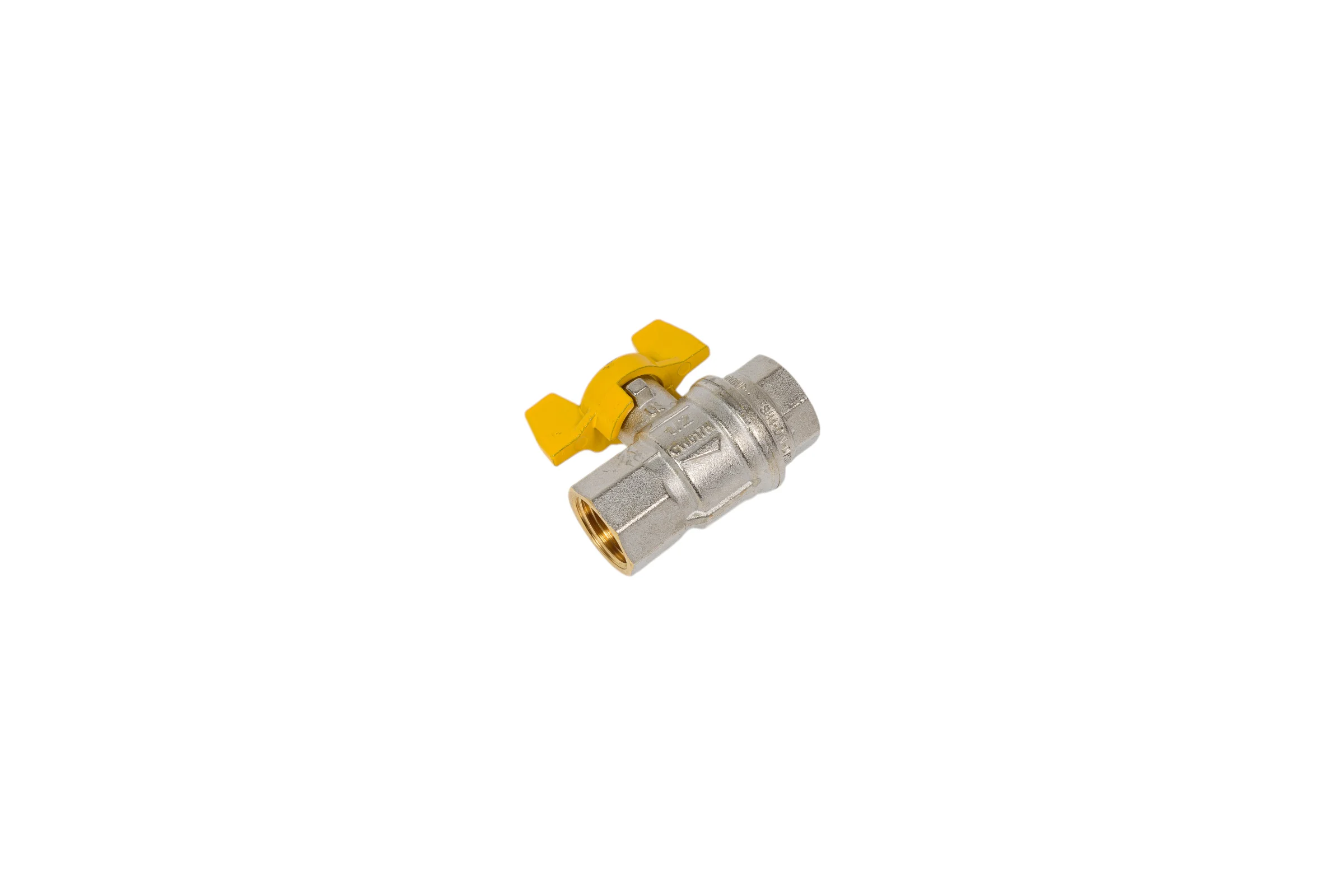 Шаровой кран для газа RUB ROMA 1/2 DN15 PN40, ВР-ВР, (S.84), бабочка S84D06