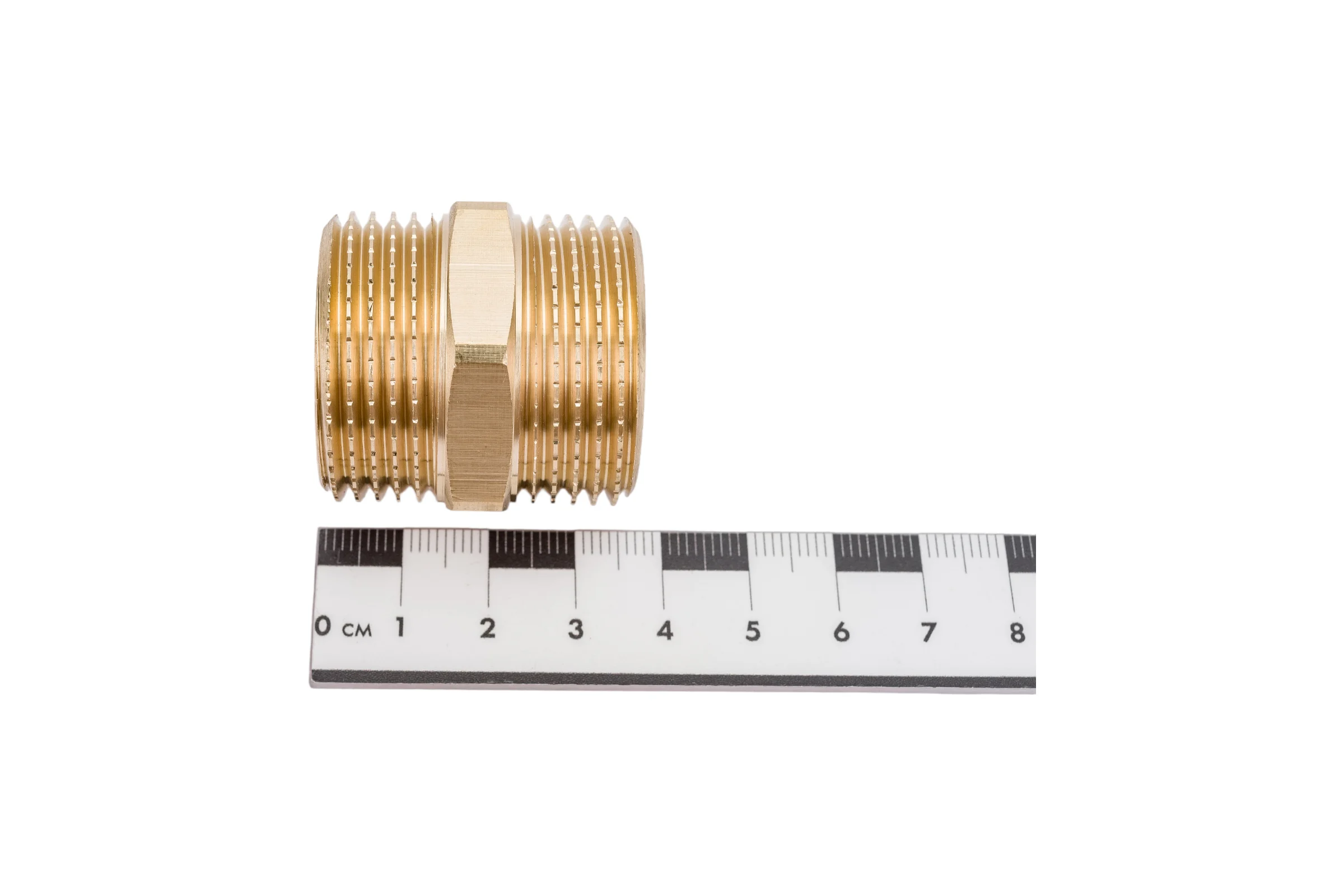Латунный ниппель AV Engineering наружная-наружная, 1" AVE303003